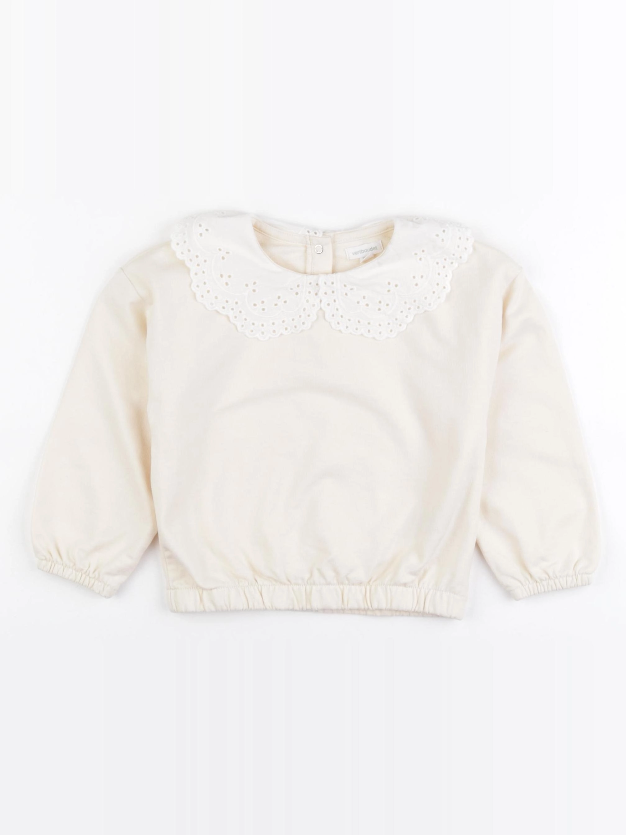 Vertbaudet - sweat beige - 36 mois