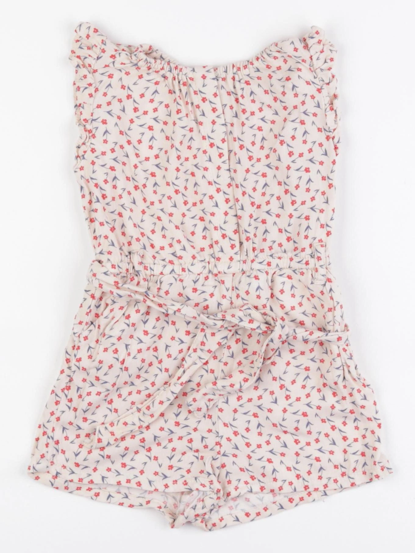 Vertbaudet - combinaison beige, rouge - 3 ans