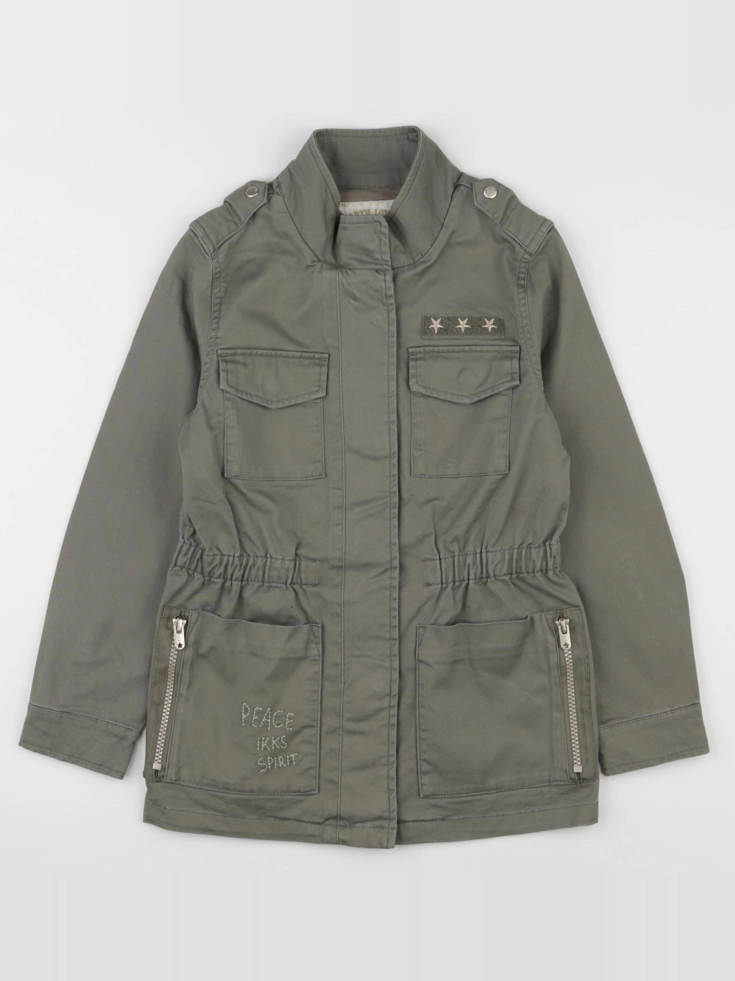 IKKS - veste imprimé au dos vert, or - 8 ans