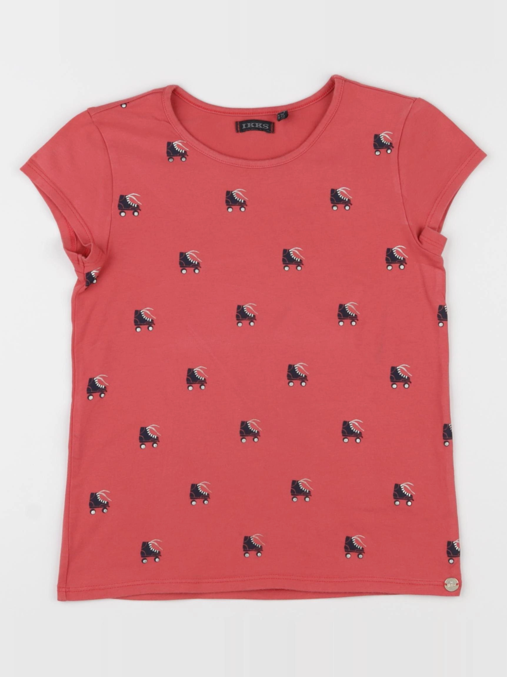 IKKS - tee-shirt or, rouge - 8 ans