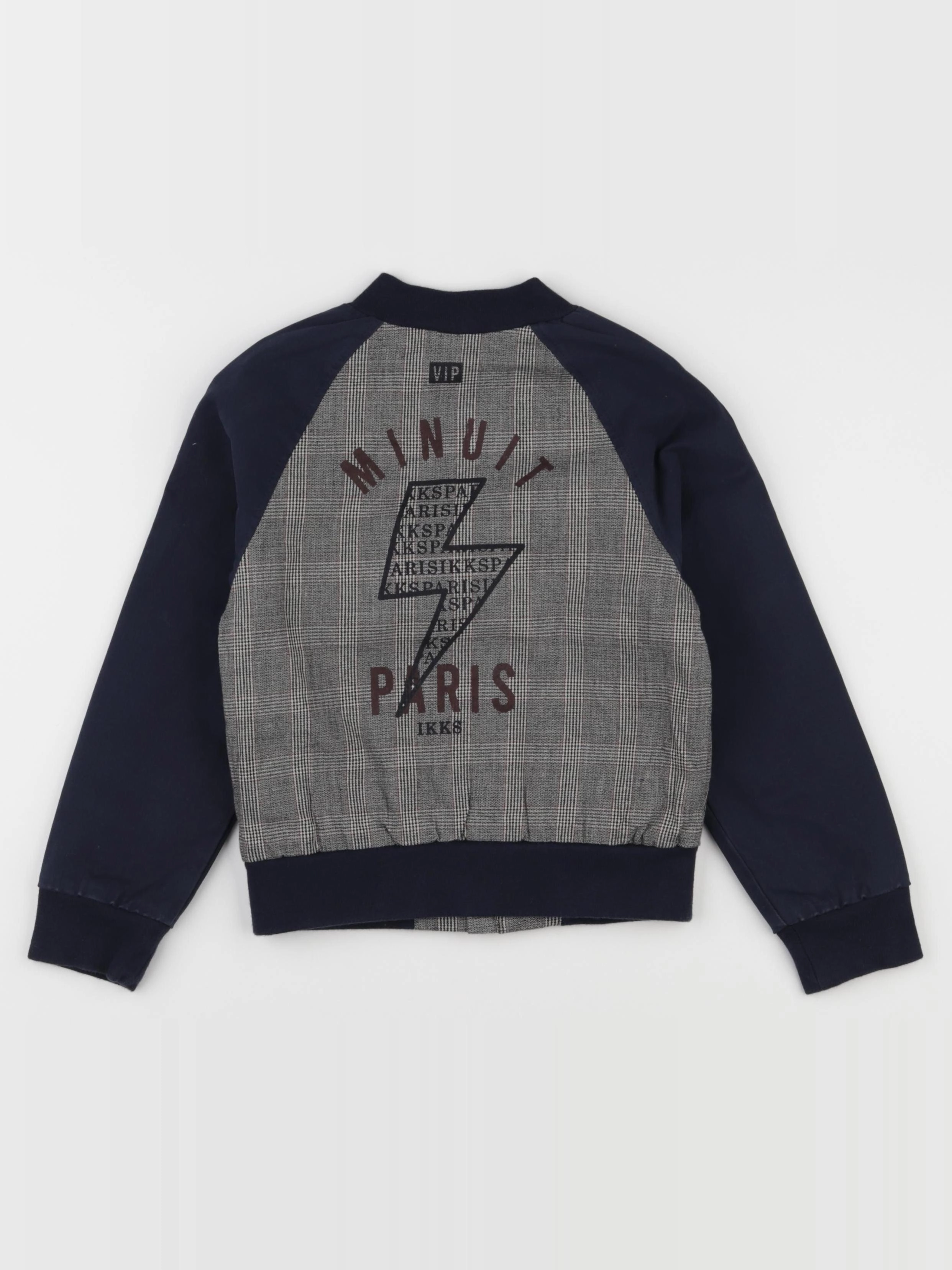 IKKS - veste imprimé au dos bleu, gris - 5 ans