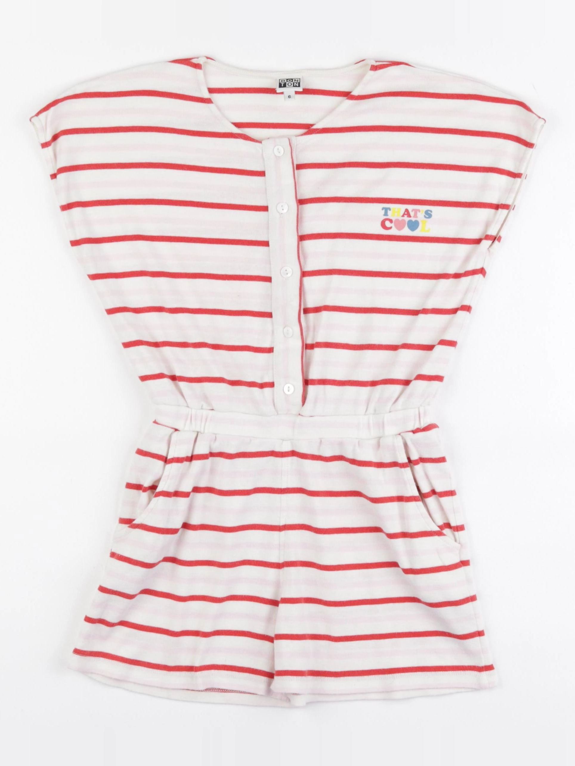 Bonton - combinaison rose, rouge - 6 ans