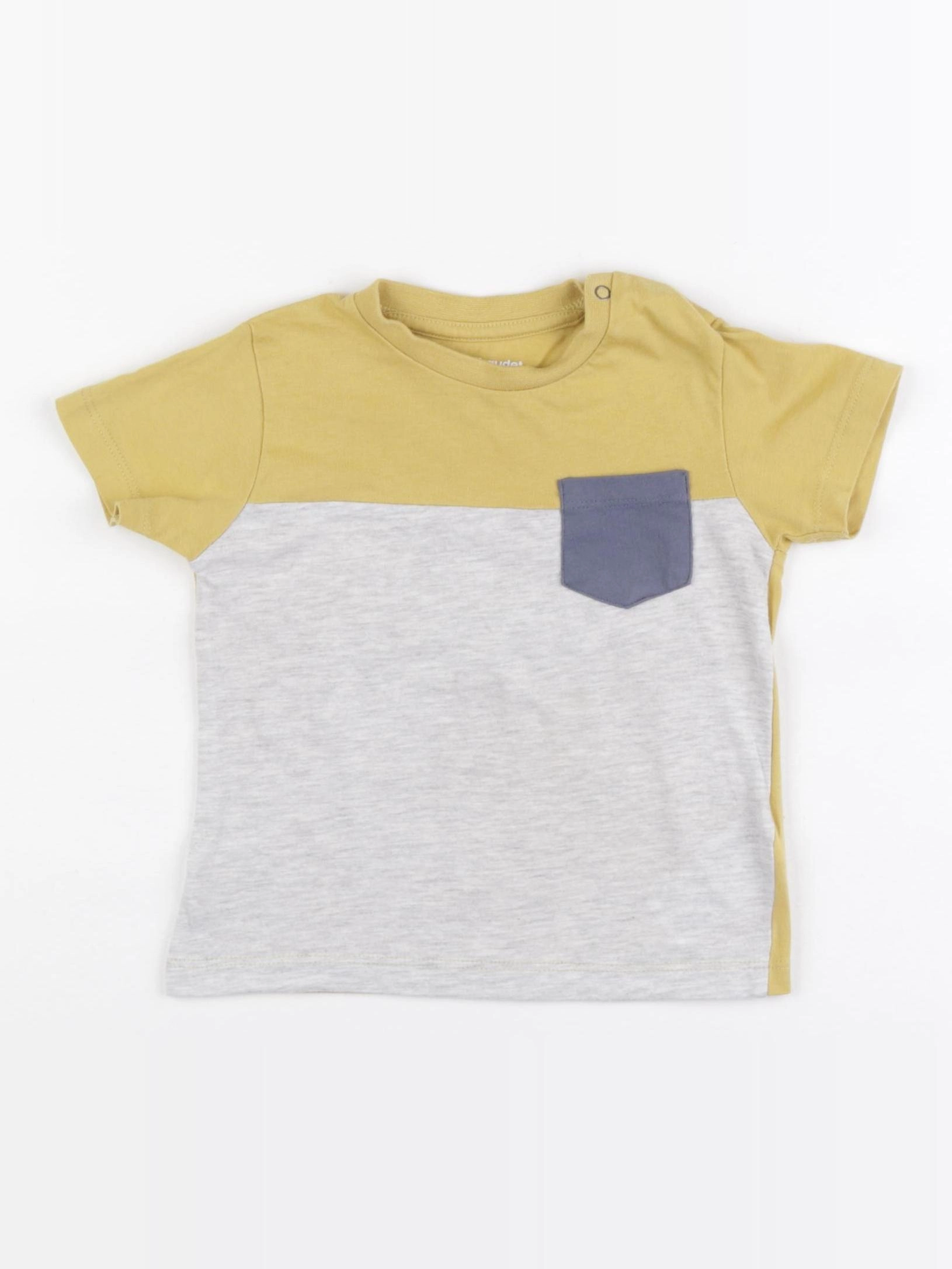 Vertbaudet - tee-shirt jaune, gris - 18 mois