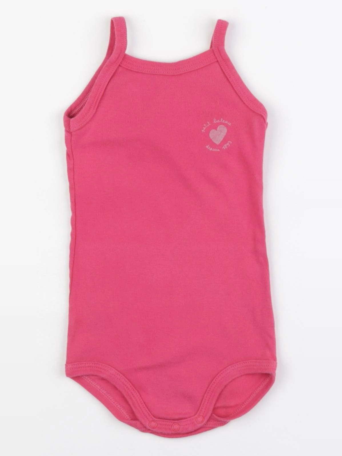 Petit Bateau - body rose - 18 mois