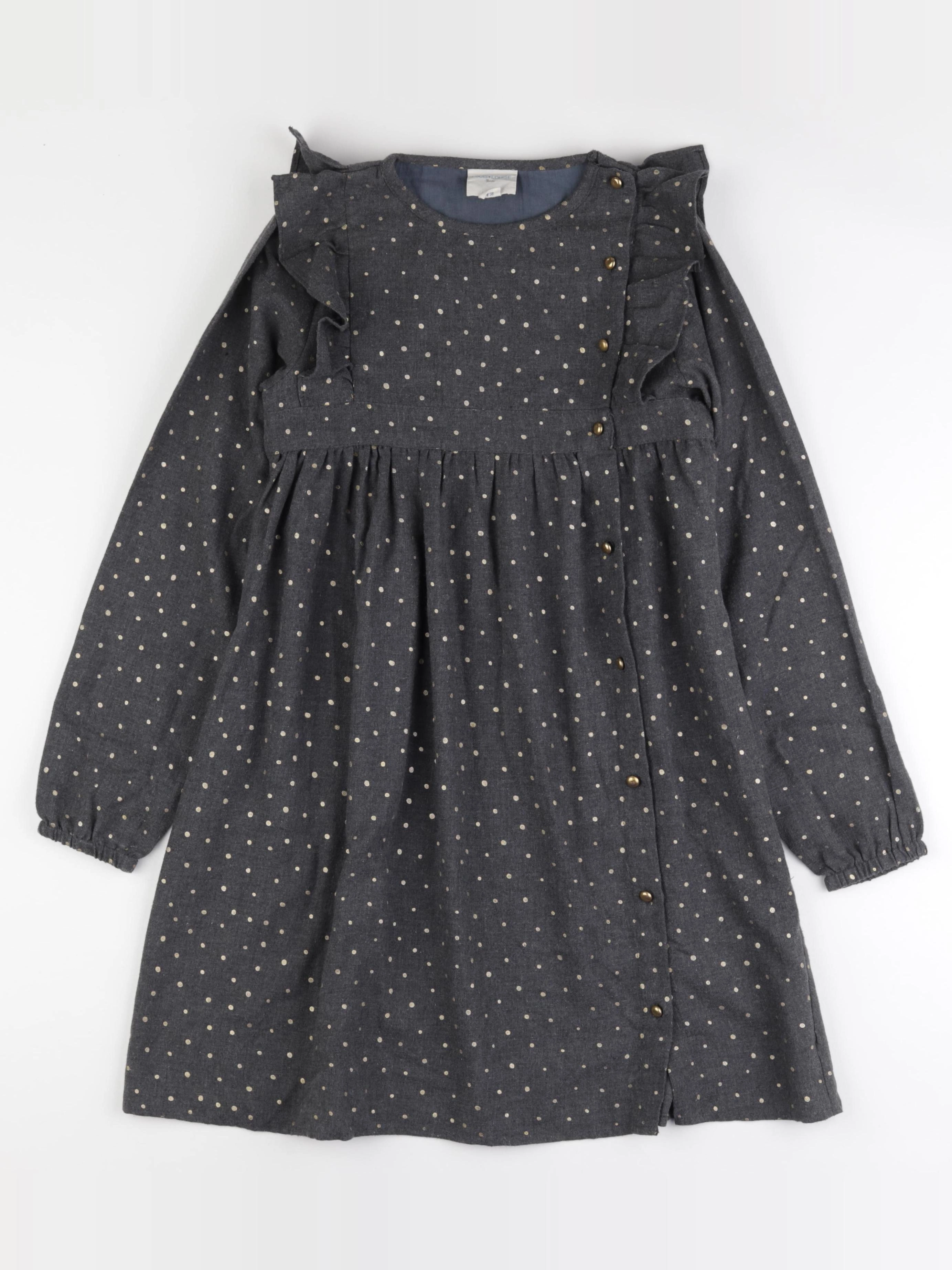Louis Louise - robe gris, or - 12 ans