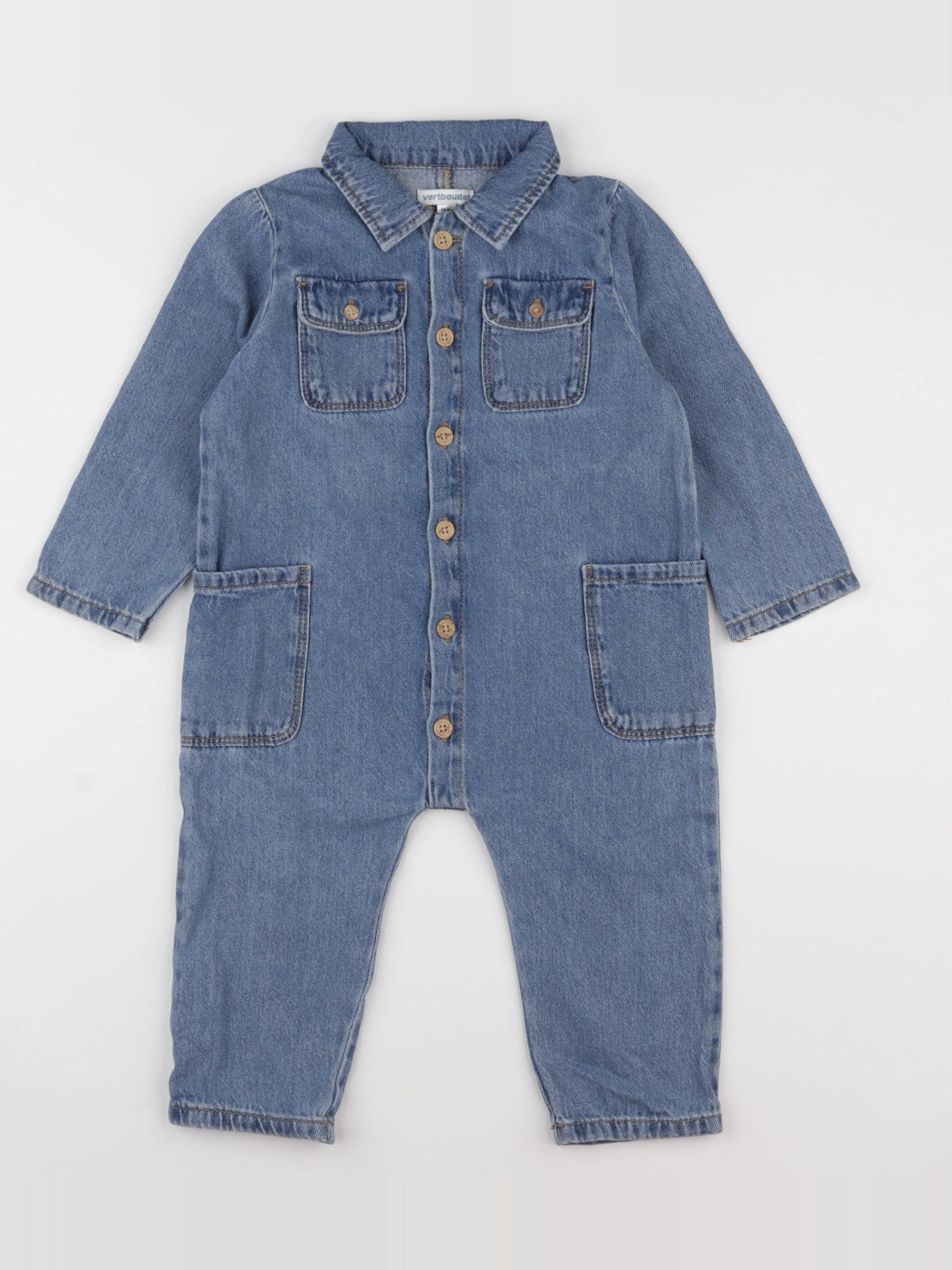 Vertbaudet - combinaison bleu - 24 mois