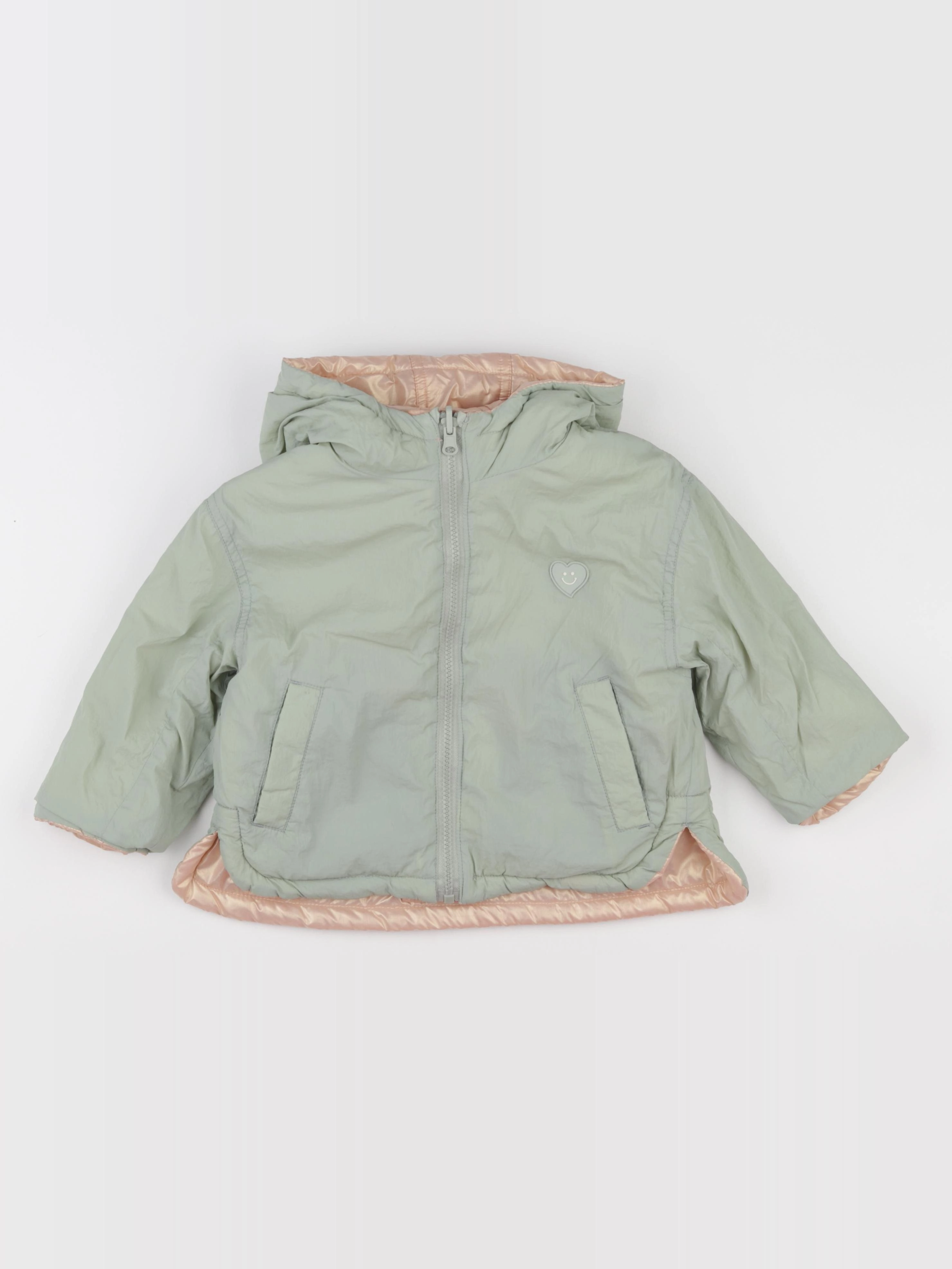 Vertbaudet - veste vert, rose - 4 ans