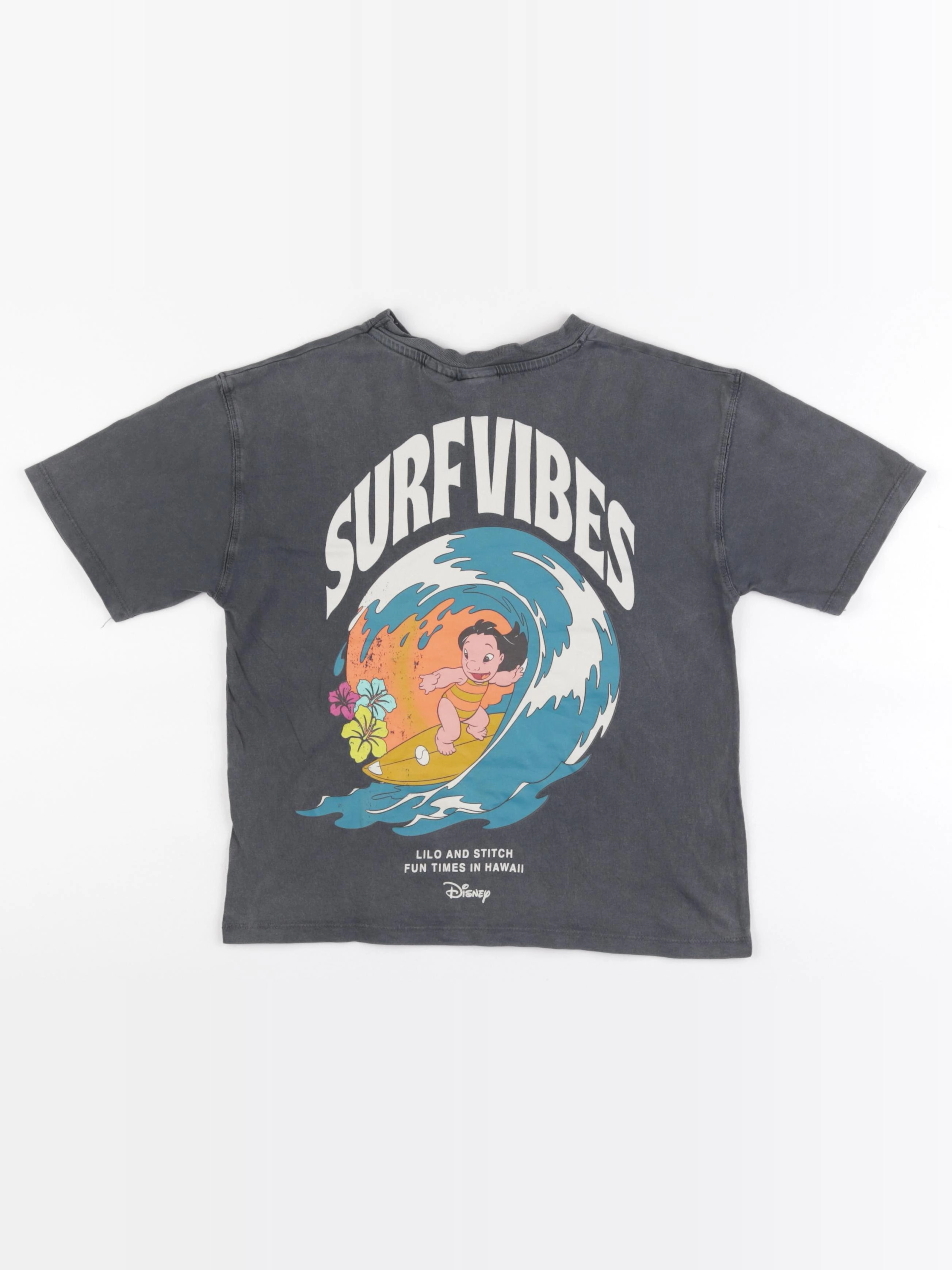 Zara - tee-shirt imprimé au dos gris - 6/7 ans