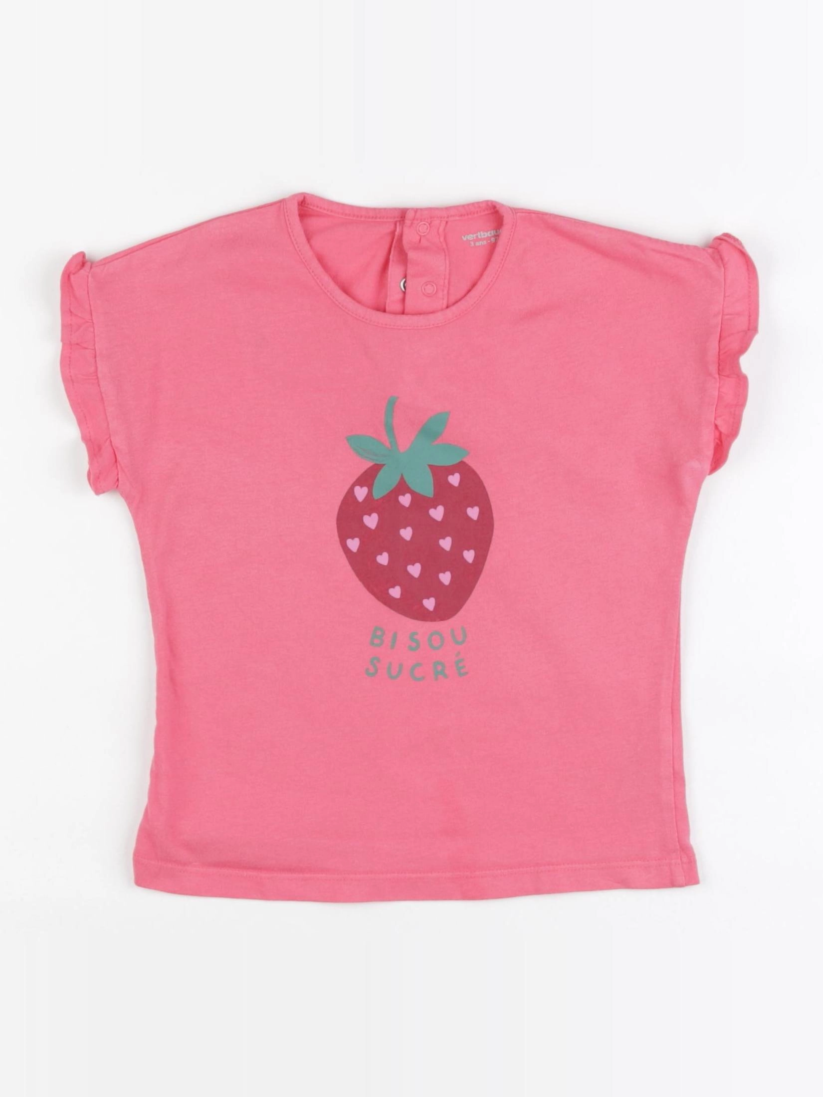 Vertbaudet - tee-shirt rose - 3 ans