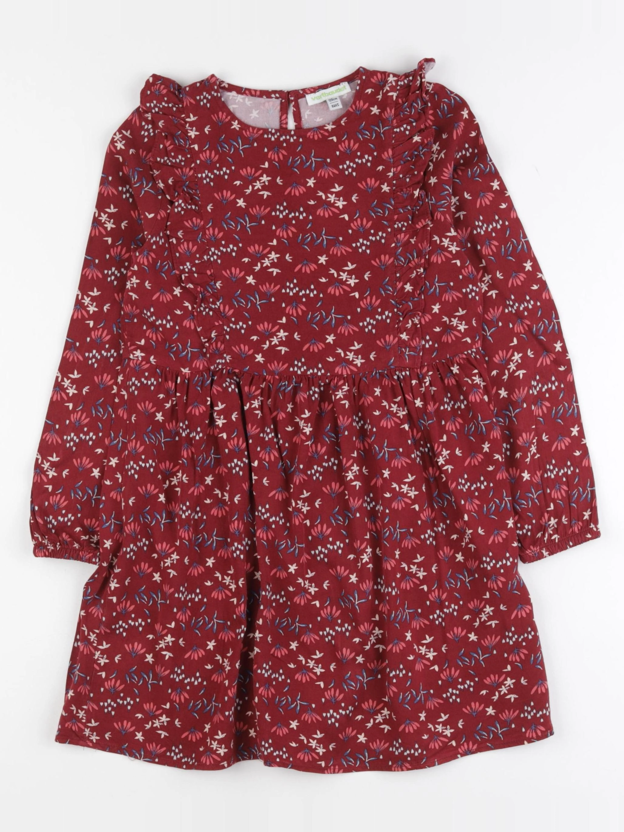 Vertbaudet - robe rouge - 8 ans