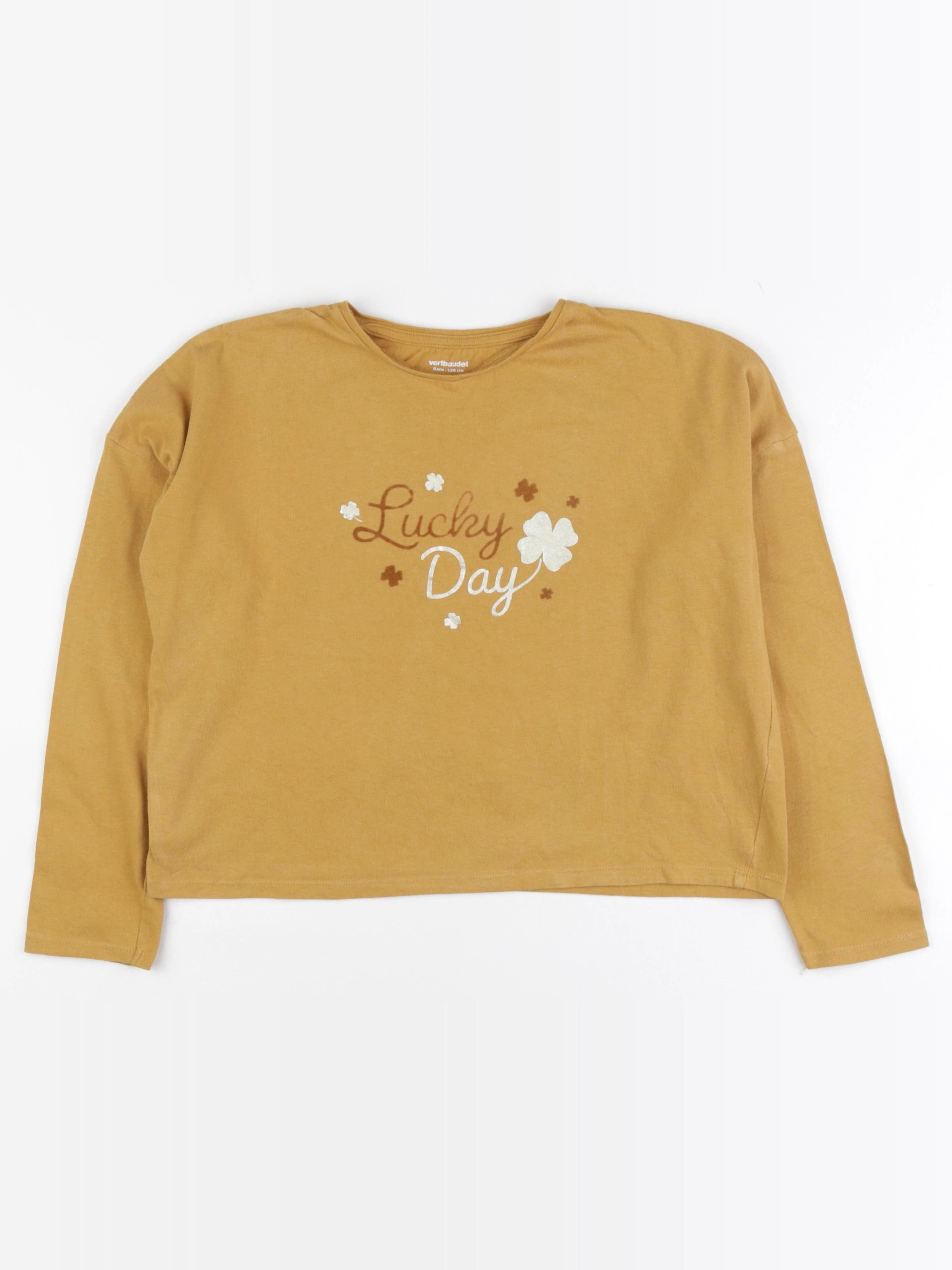 Vertbaudet - tee-shirt jaune - 8 ans