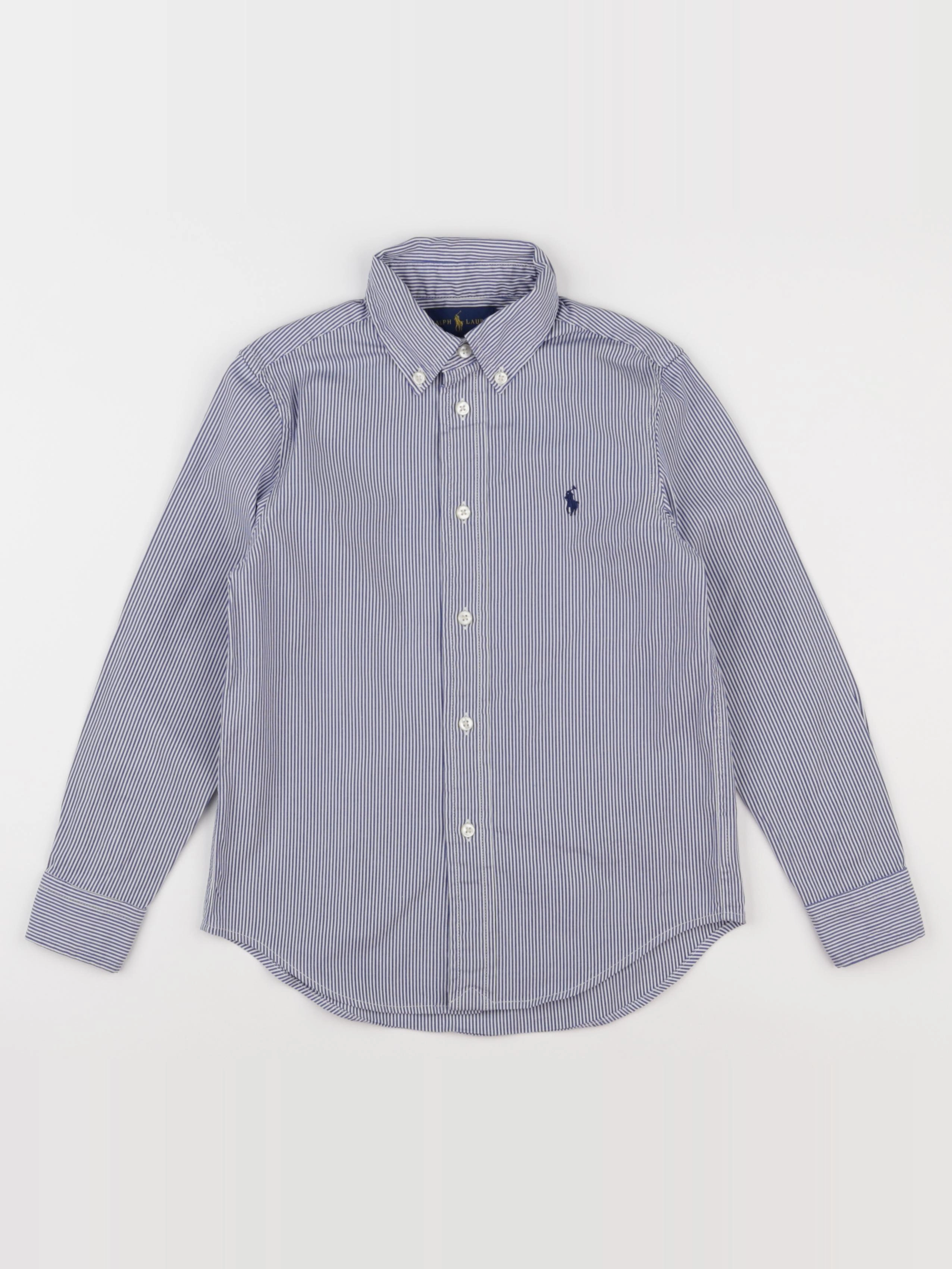 Ralph Lauren - chemise bleu, blanc - 6 ans