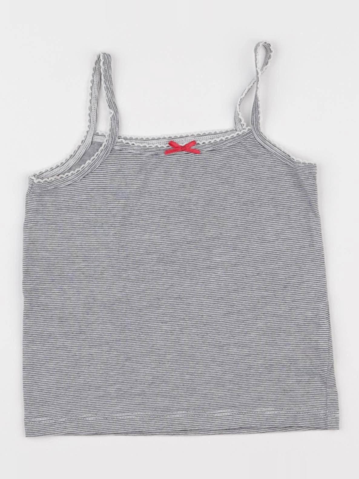 Vertbaudet - maillot de corps bleu, blanc - 2 ans