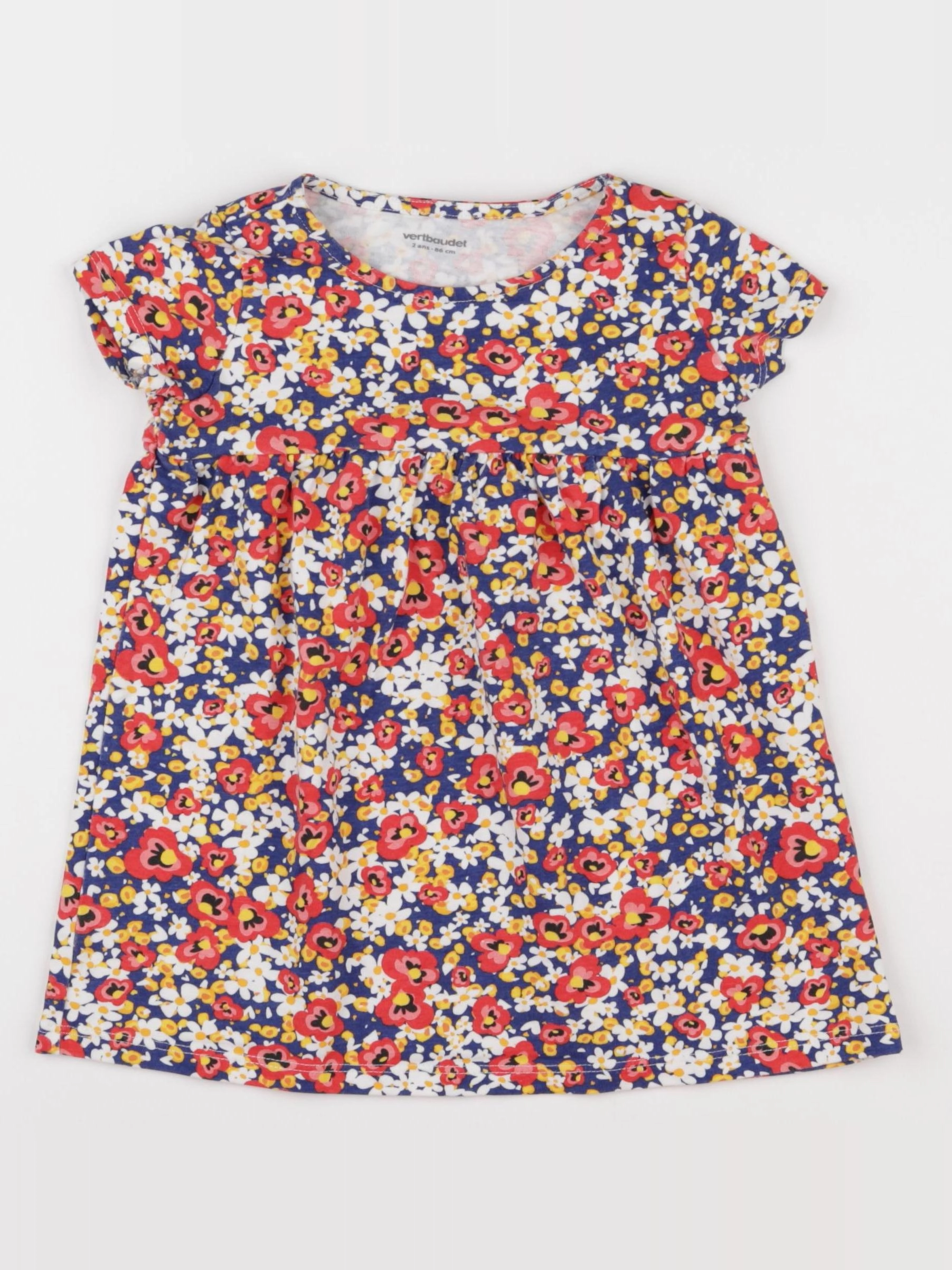 Vertbaudet - robe multicolore - 2 ans