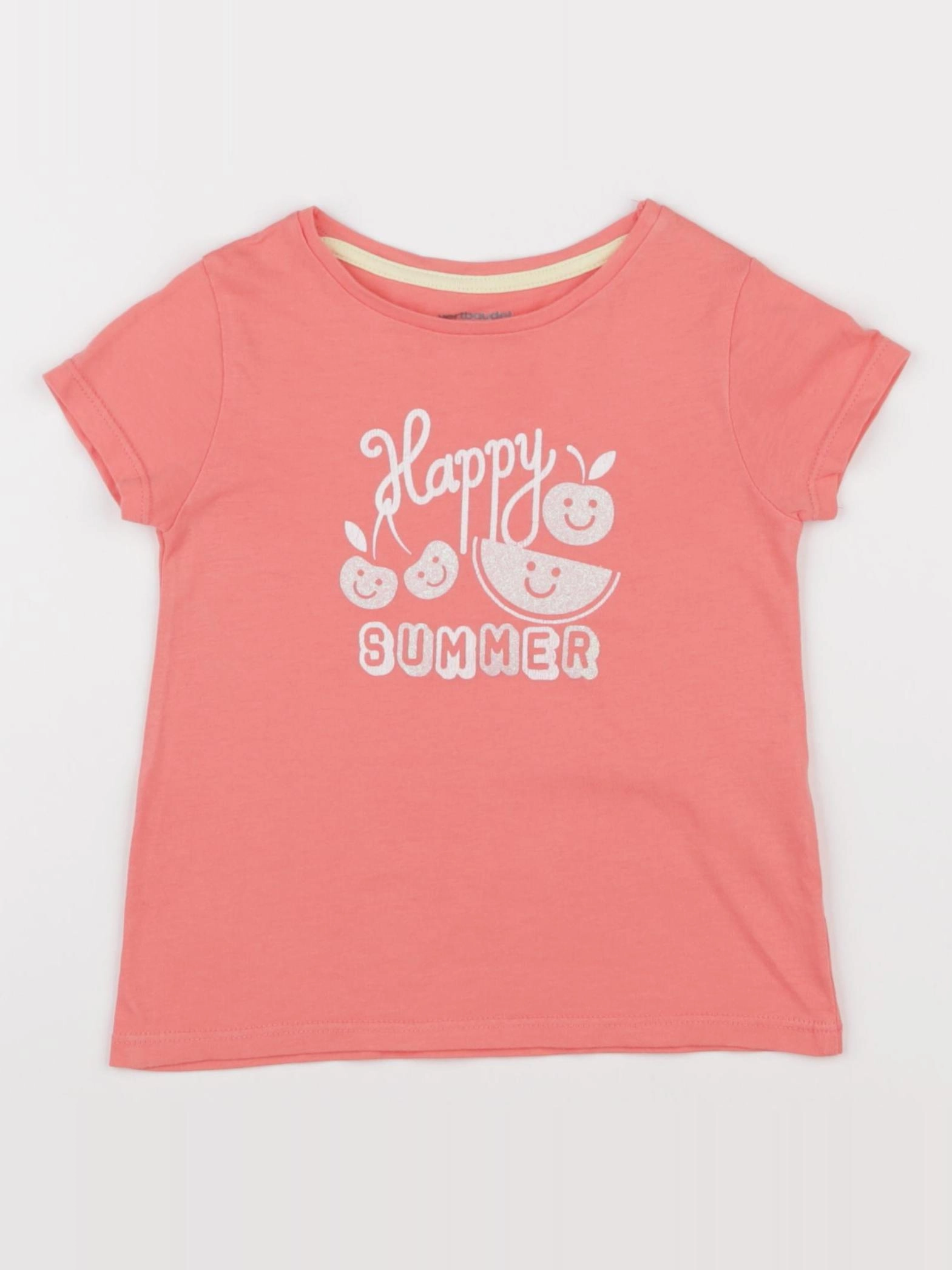Vertbaudet - tee-shirt rose - 2 ans