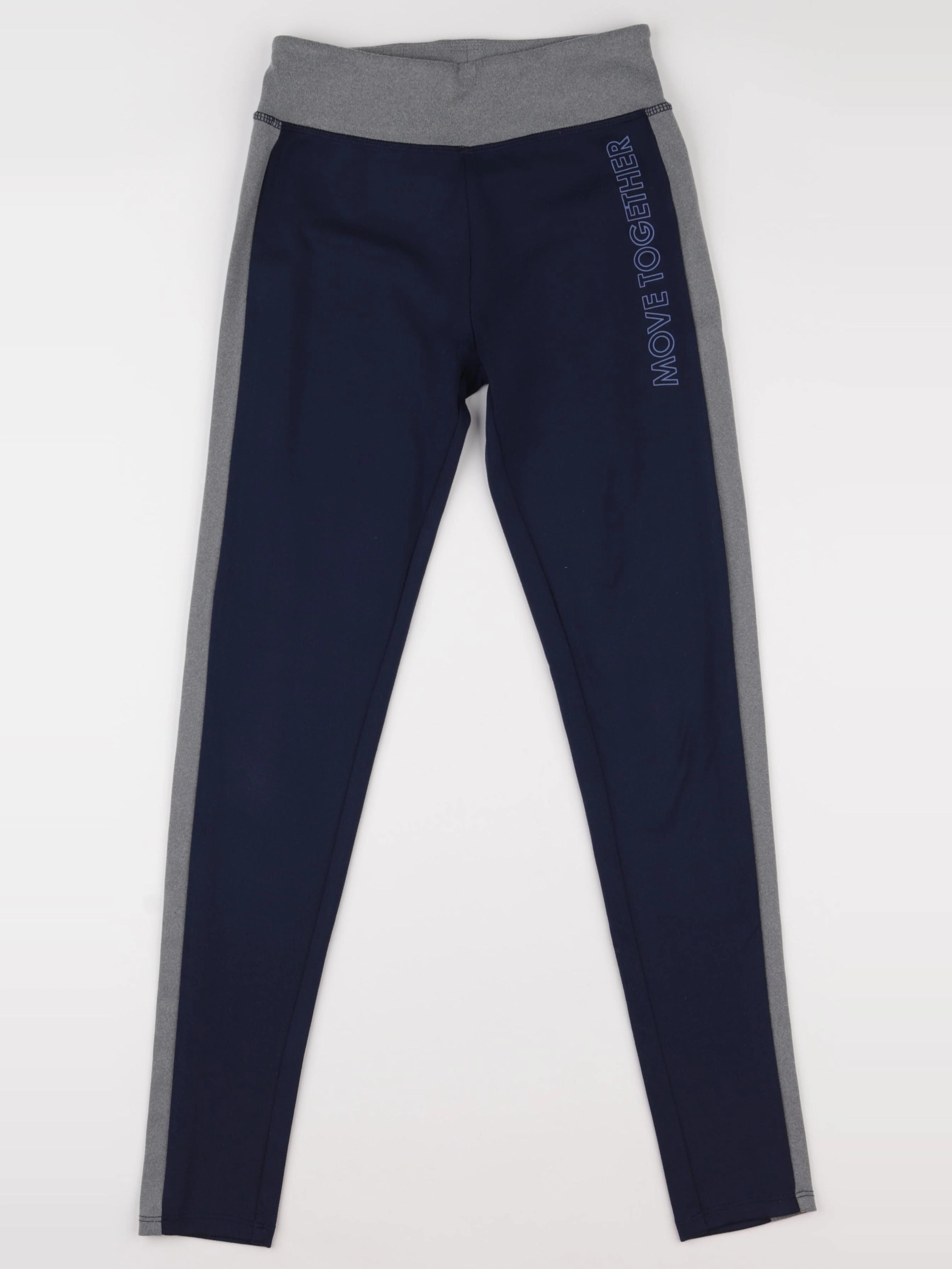 Vertbaudet - legging bleu, gris - 10 ans