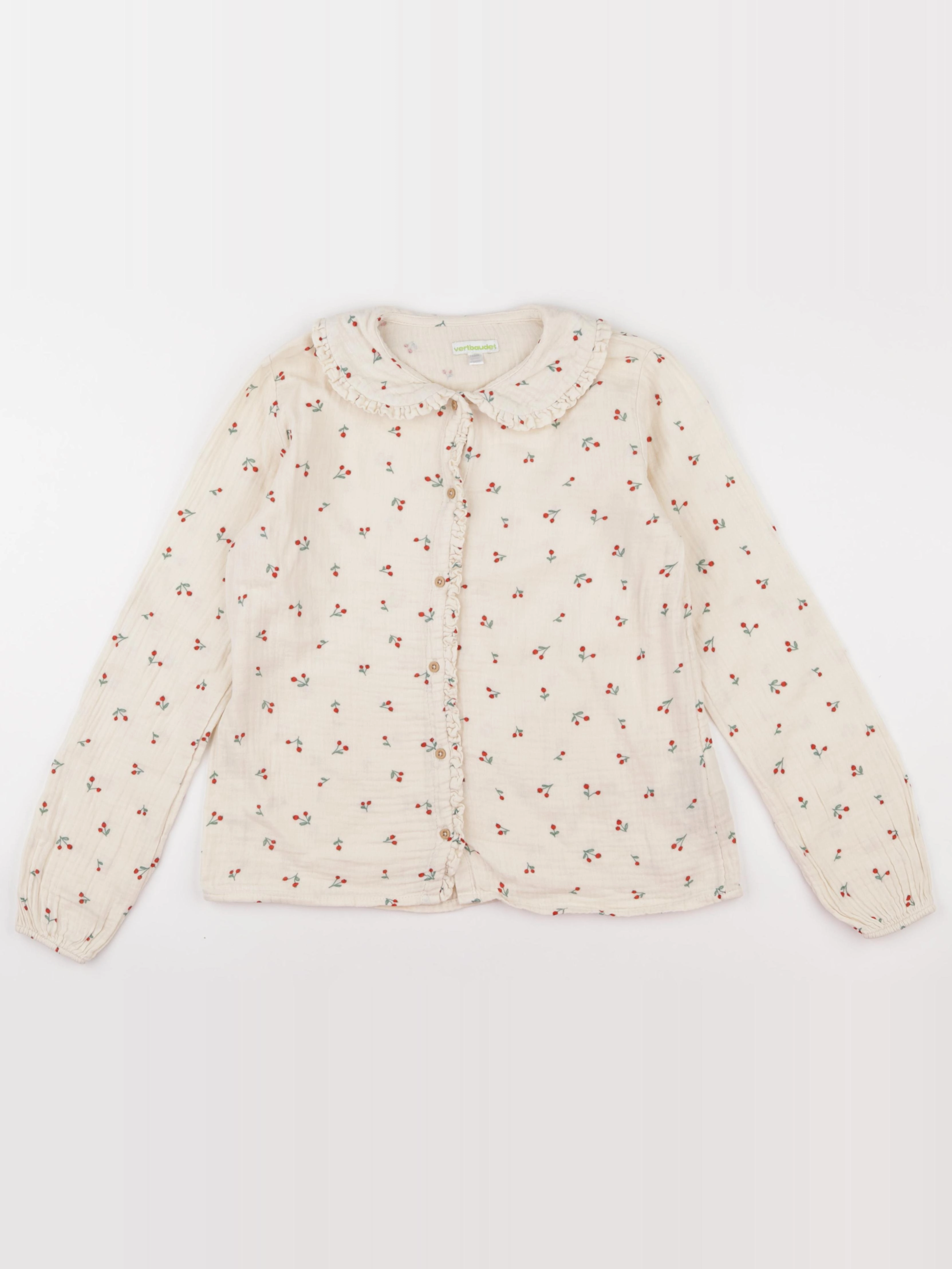 Vertbaudet - blouse blanc, rouge - 12 ans