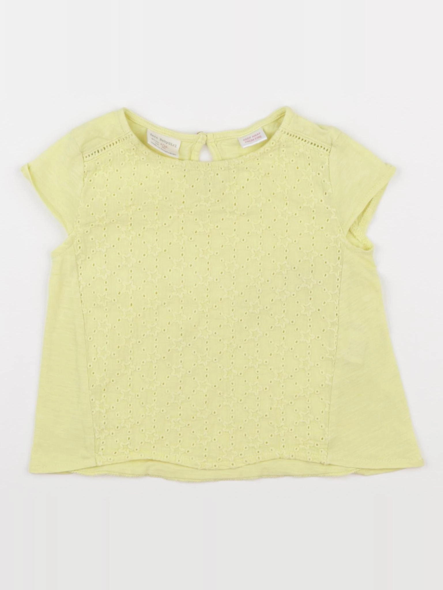 Zara - tee-shirt jaune - 9/12 mois