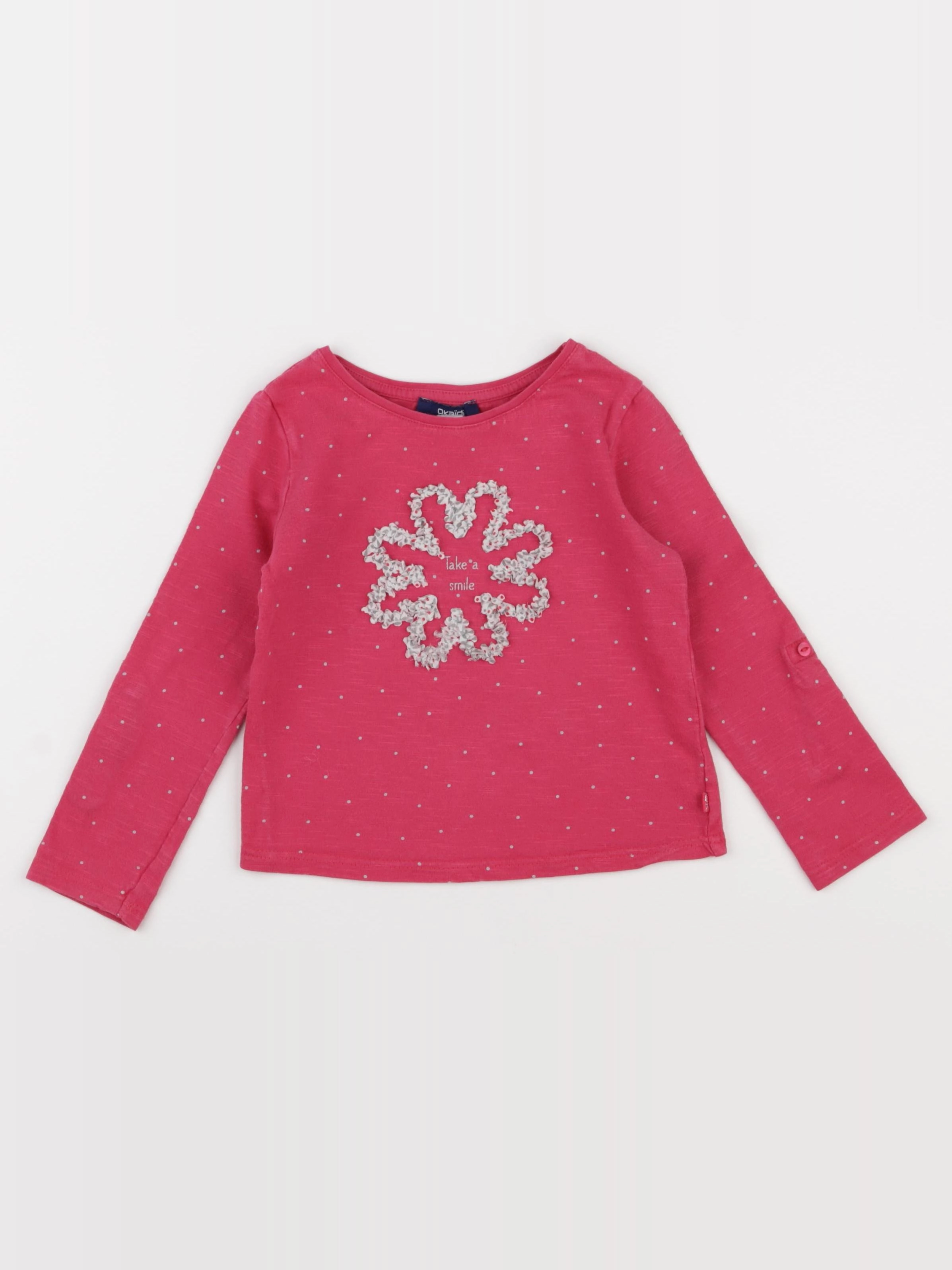 Okaidi - tee-shirt rose - 3 ans