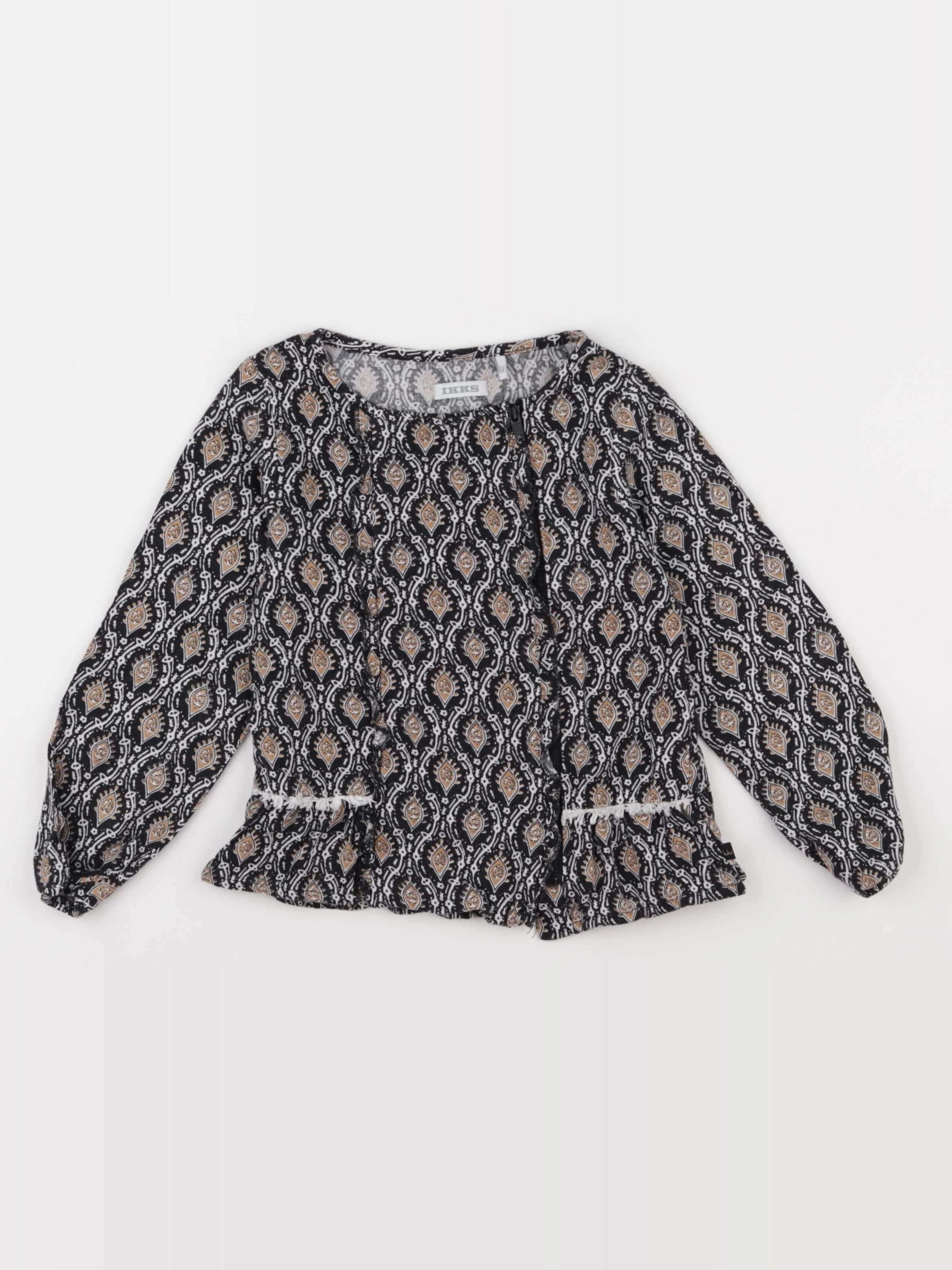 IKKS - blouse marron, noir - 3 ans