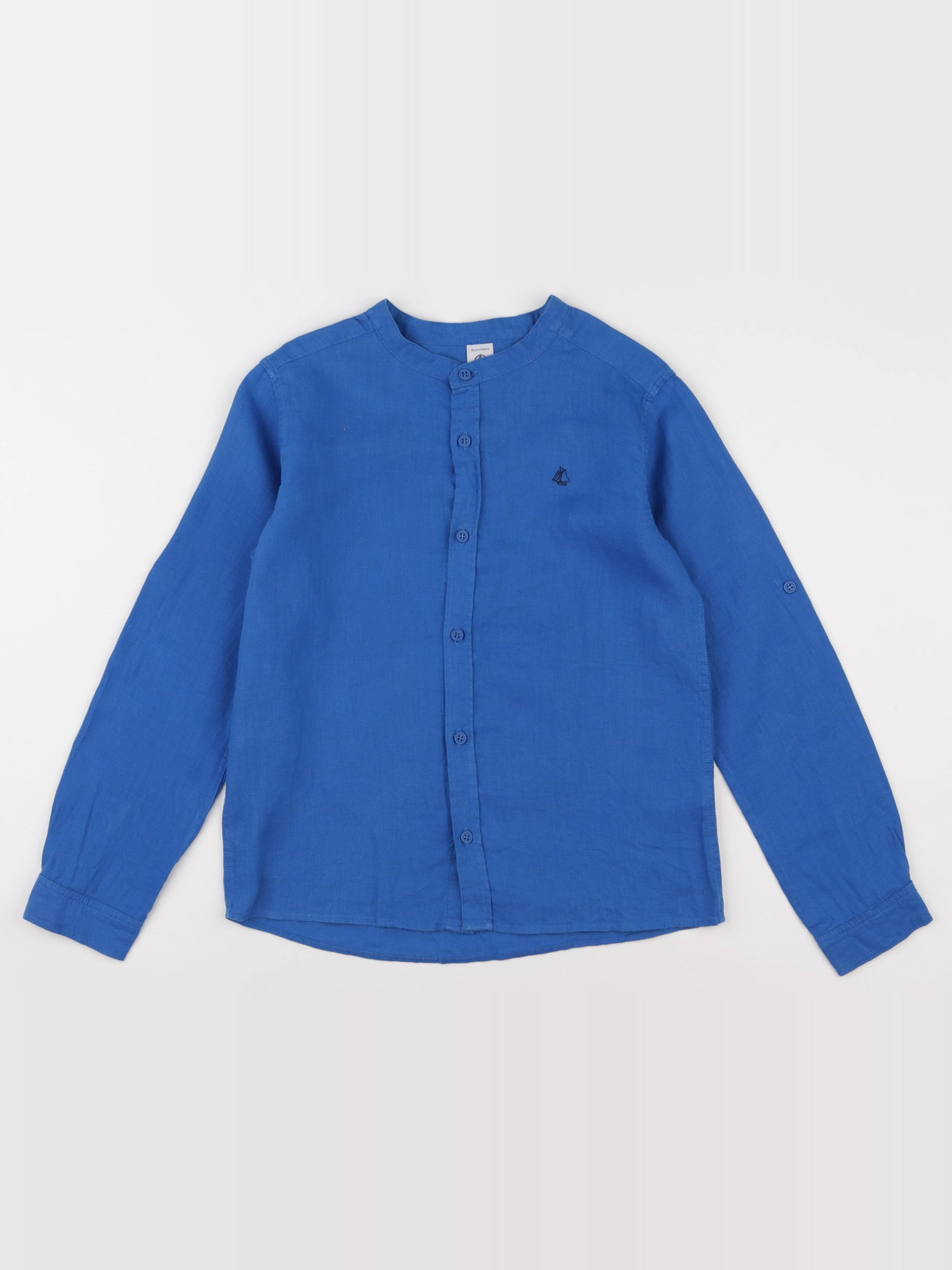 Petit Bateau - chemise bleu - 10 ans