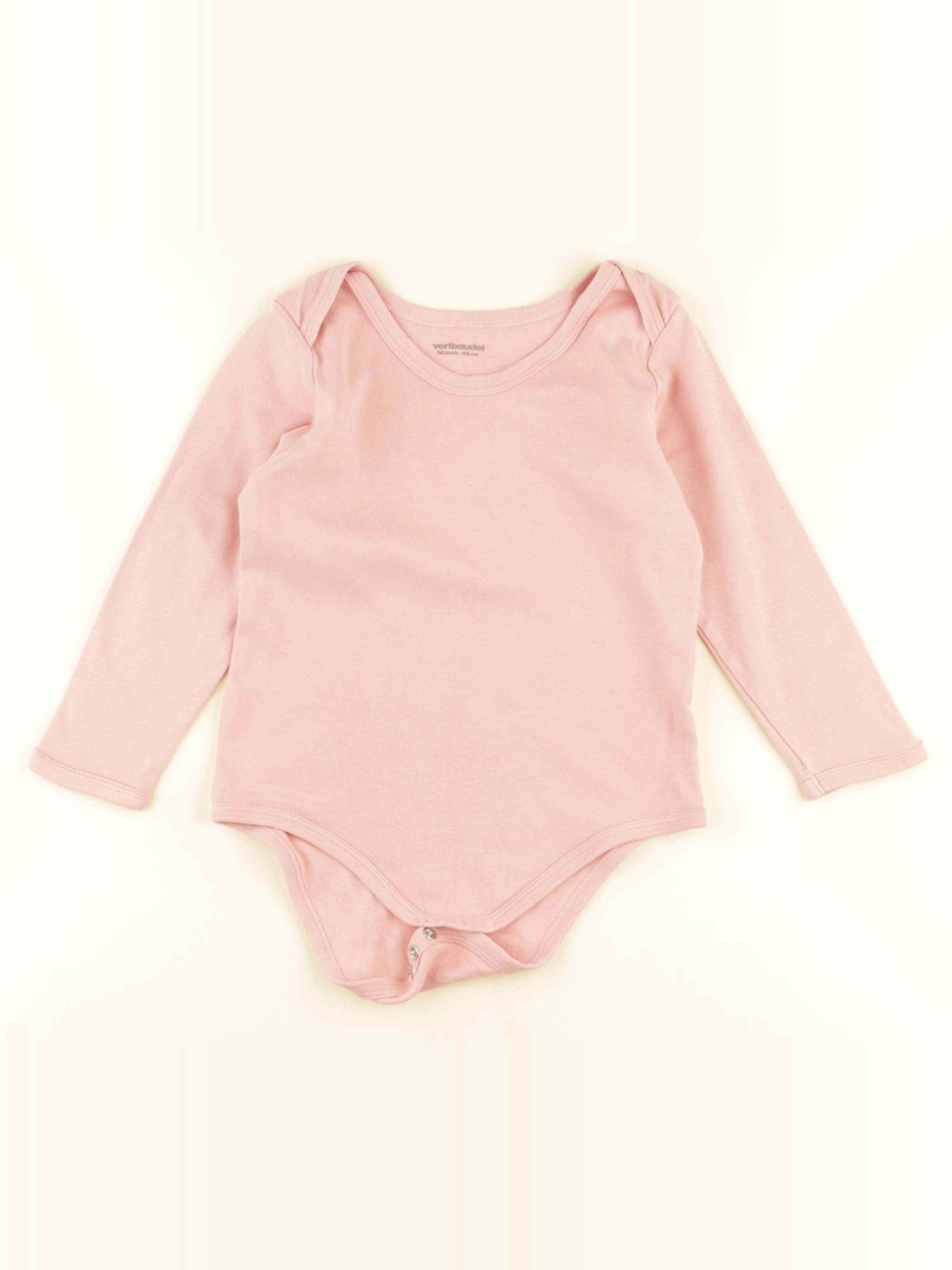 Vertbaudet - body rose - 36 mois
