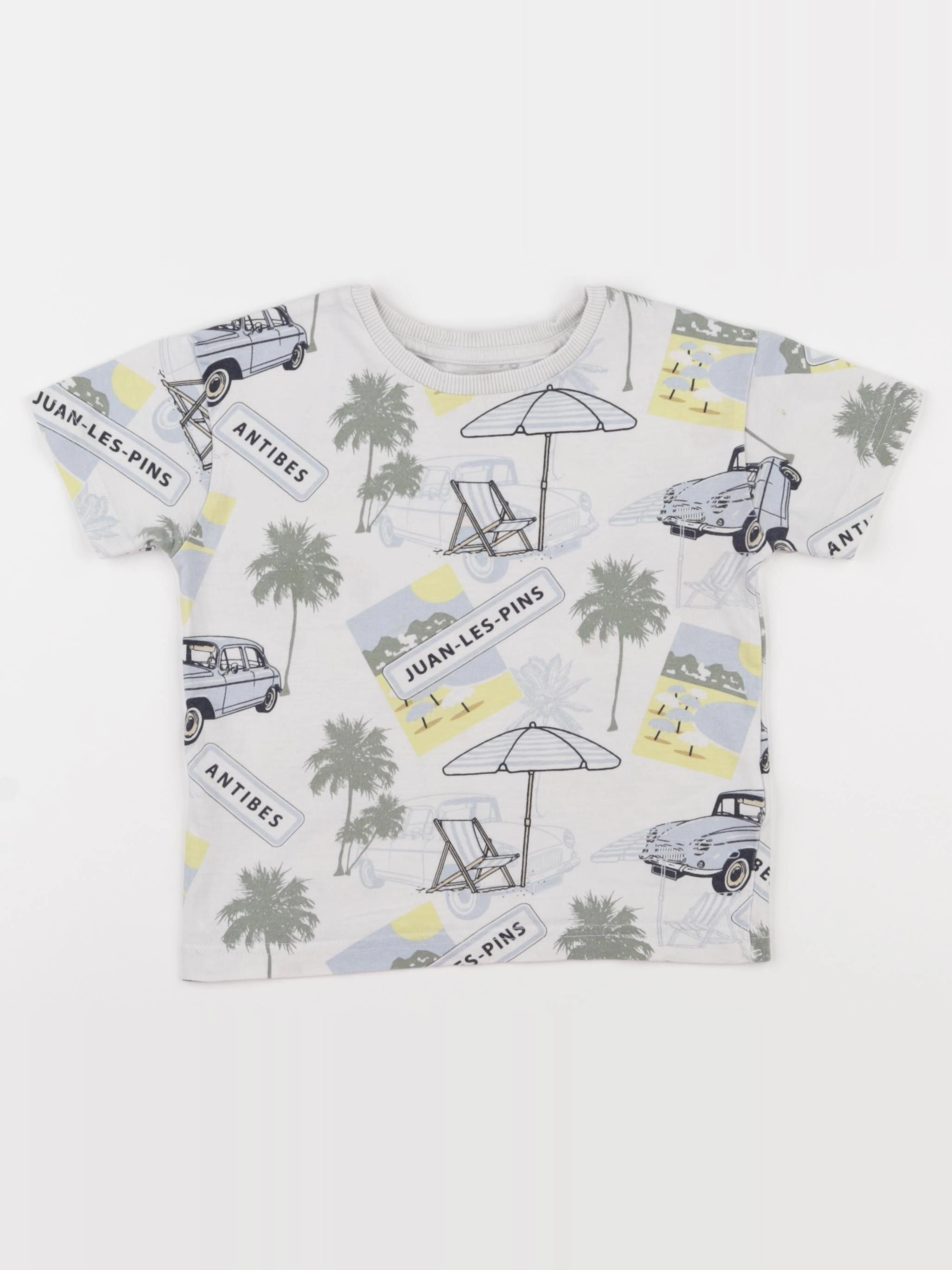 Vertbaudet - tee-shirt blanc, multicolore - 3 ans