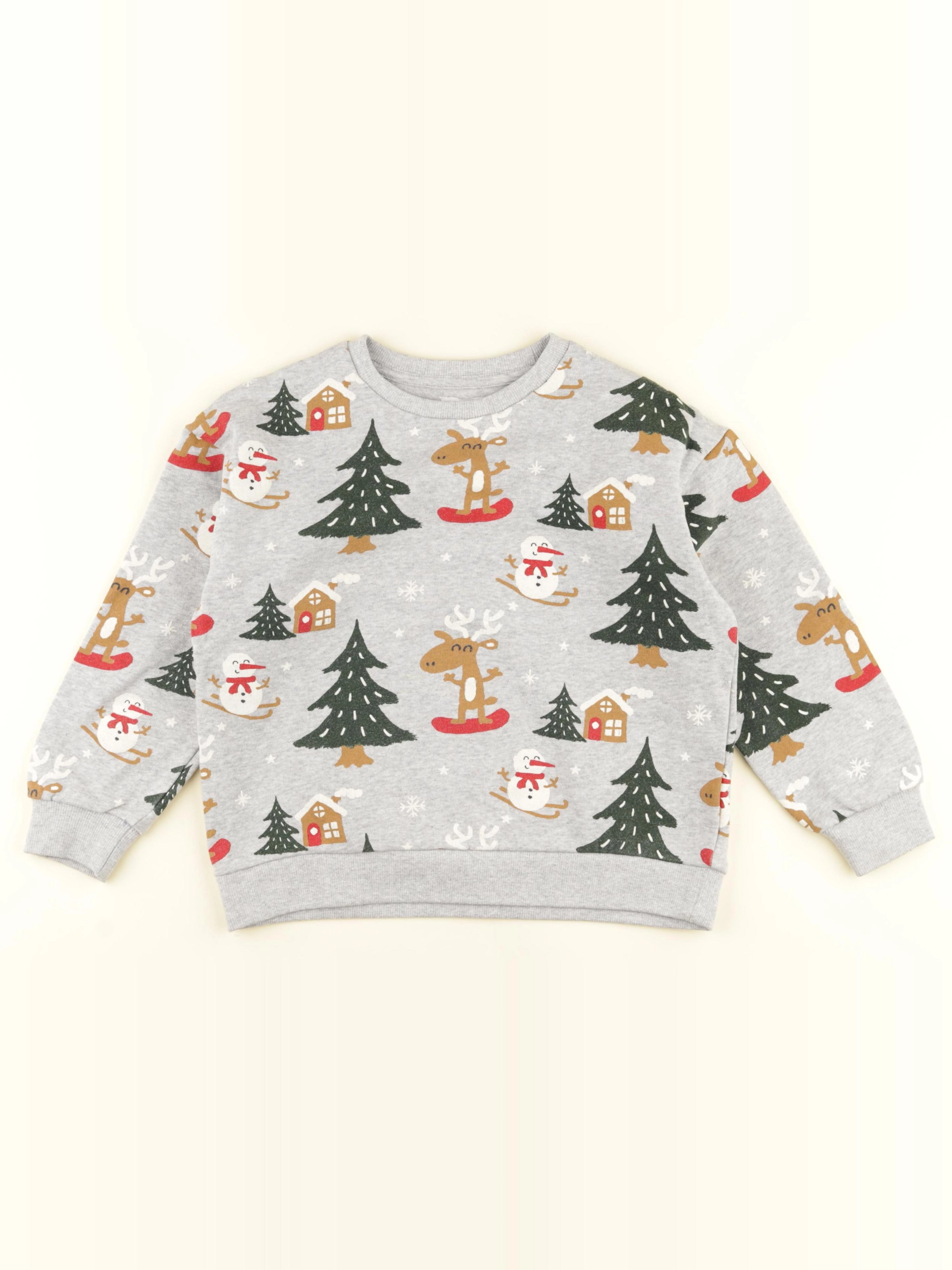 Vertbaudet - sweat gris - 8 ans