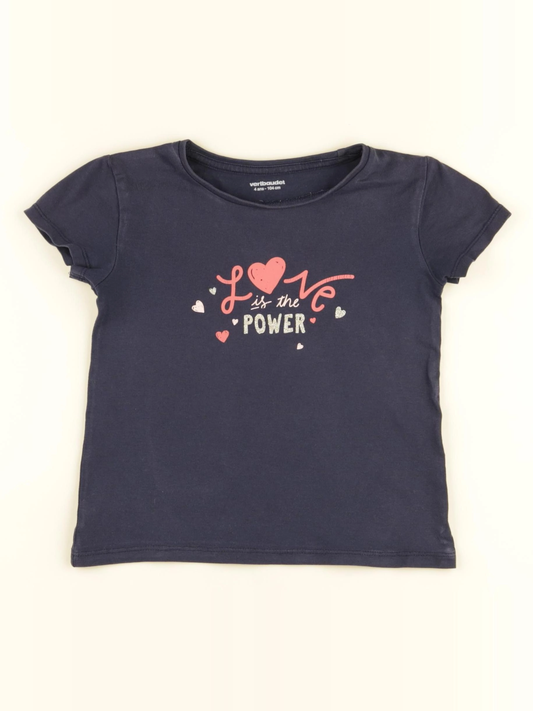 Vertbaudet - tee-shirt bleu - 4 ans