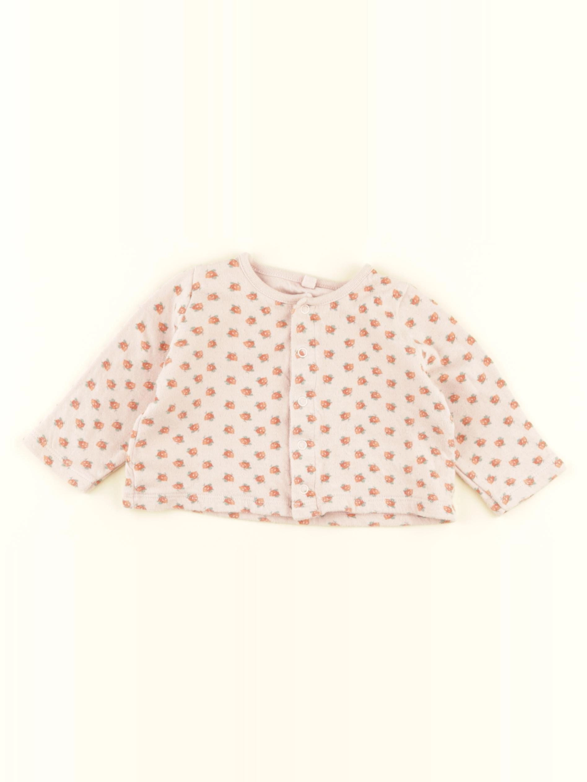 Petit Bateau - tee-shirt rose - 6 mois