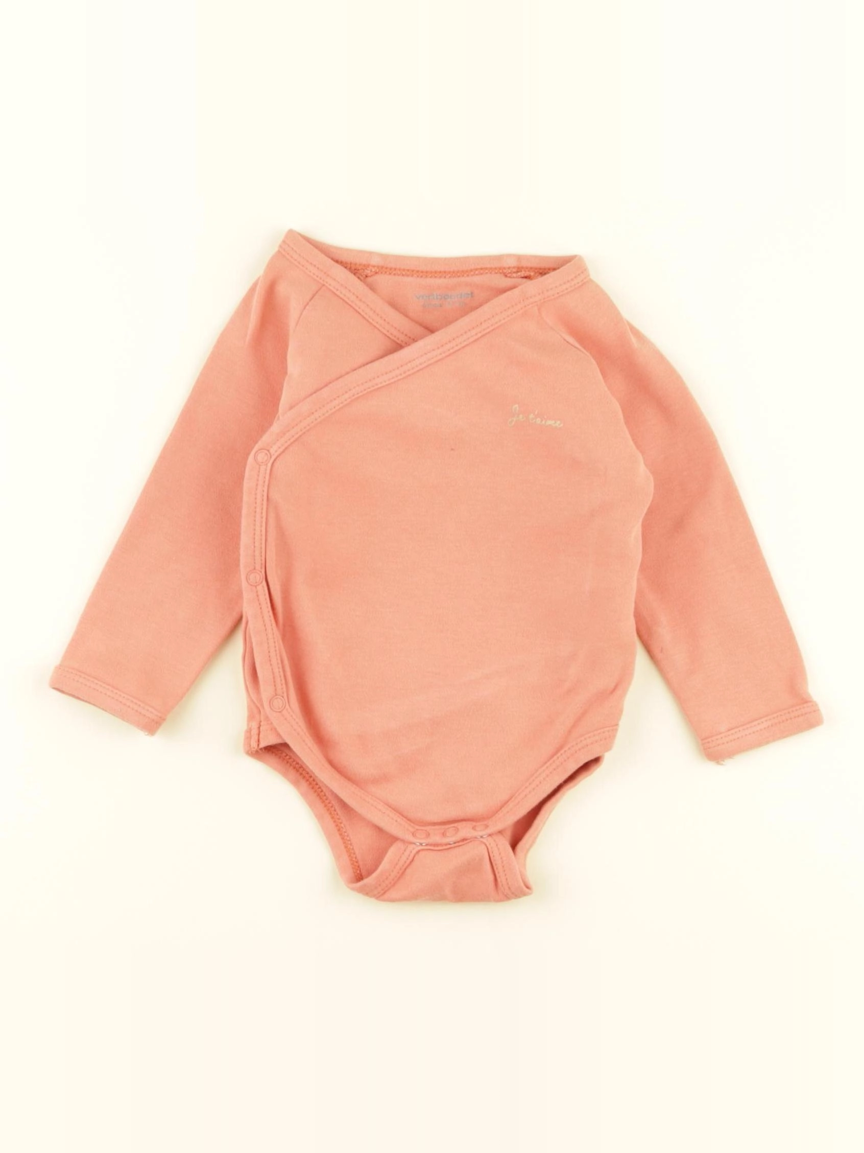 Vertbaudet - body orange - 6 mois