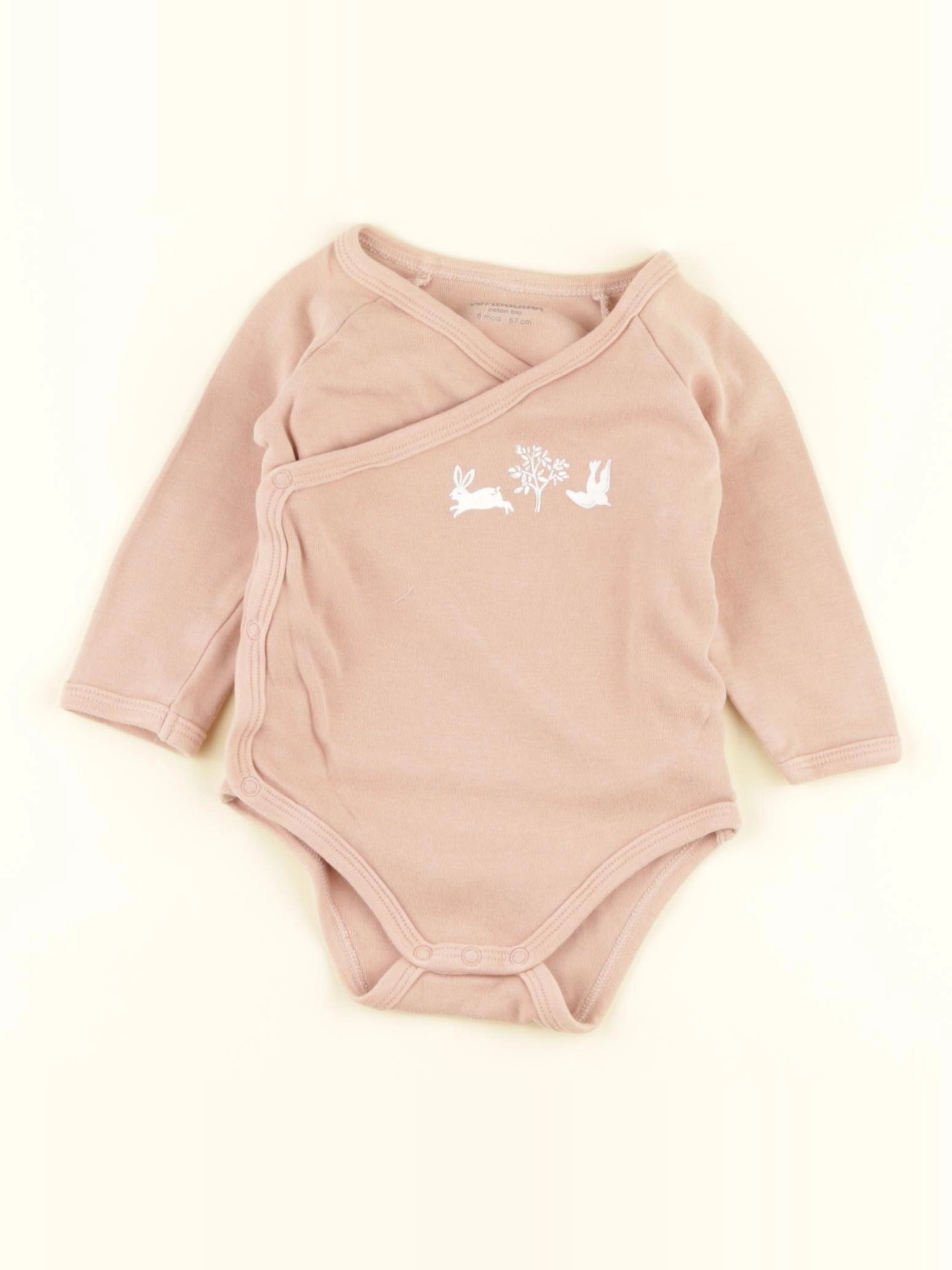 Vertbaudet - body rose - 6 mois