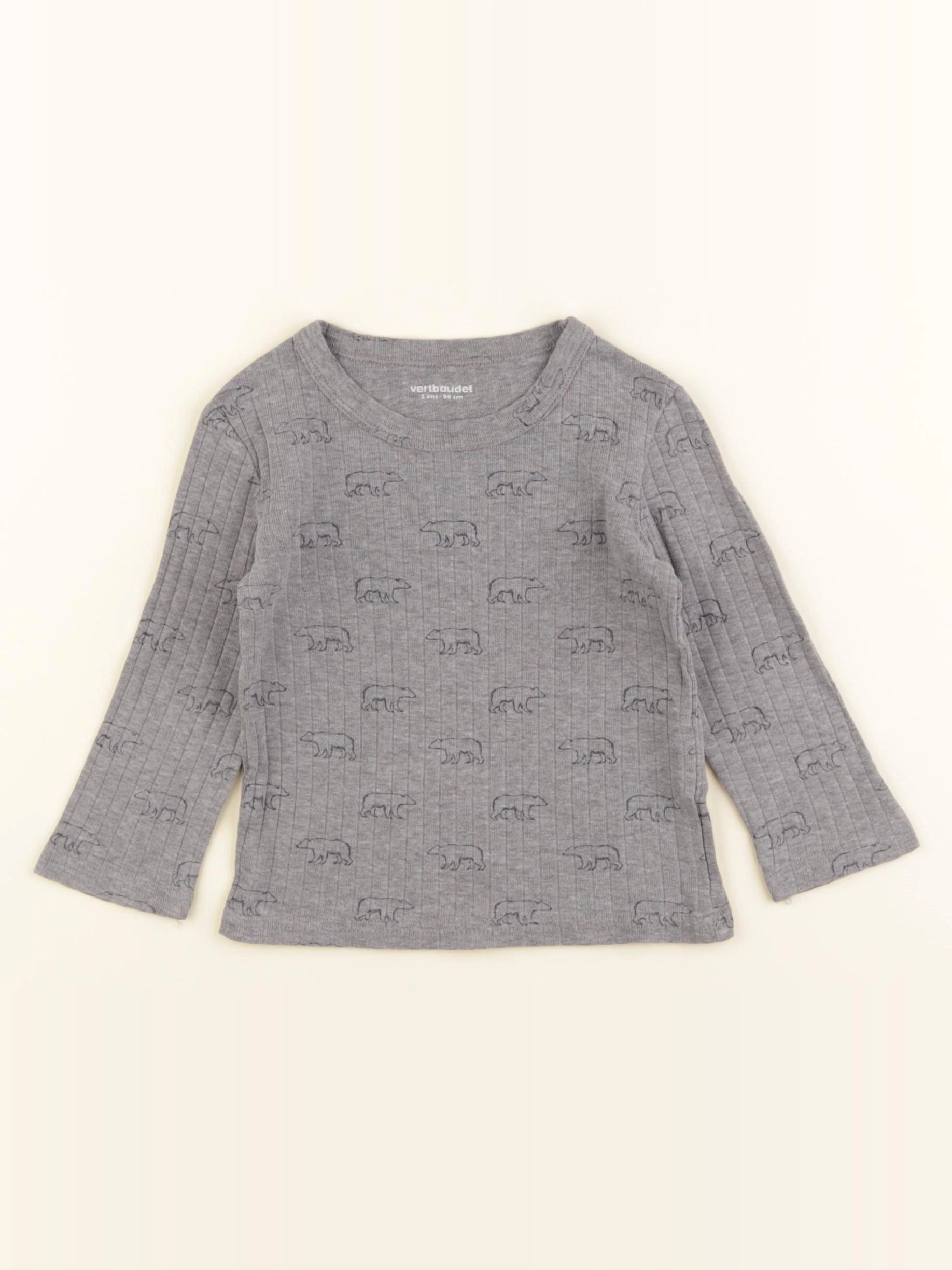 Vertbaudet - maillot de corps gris - 2 ans