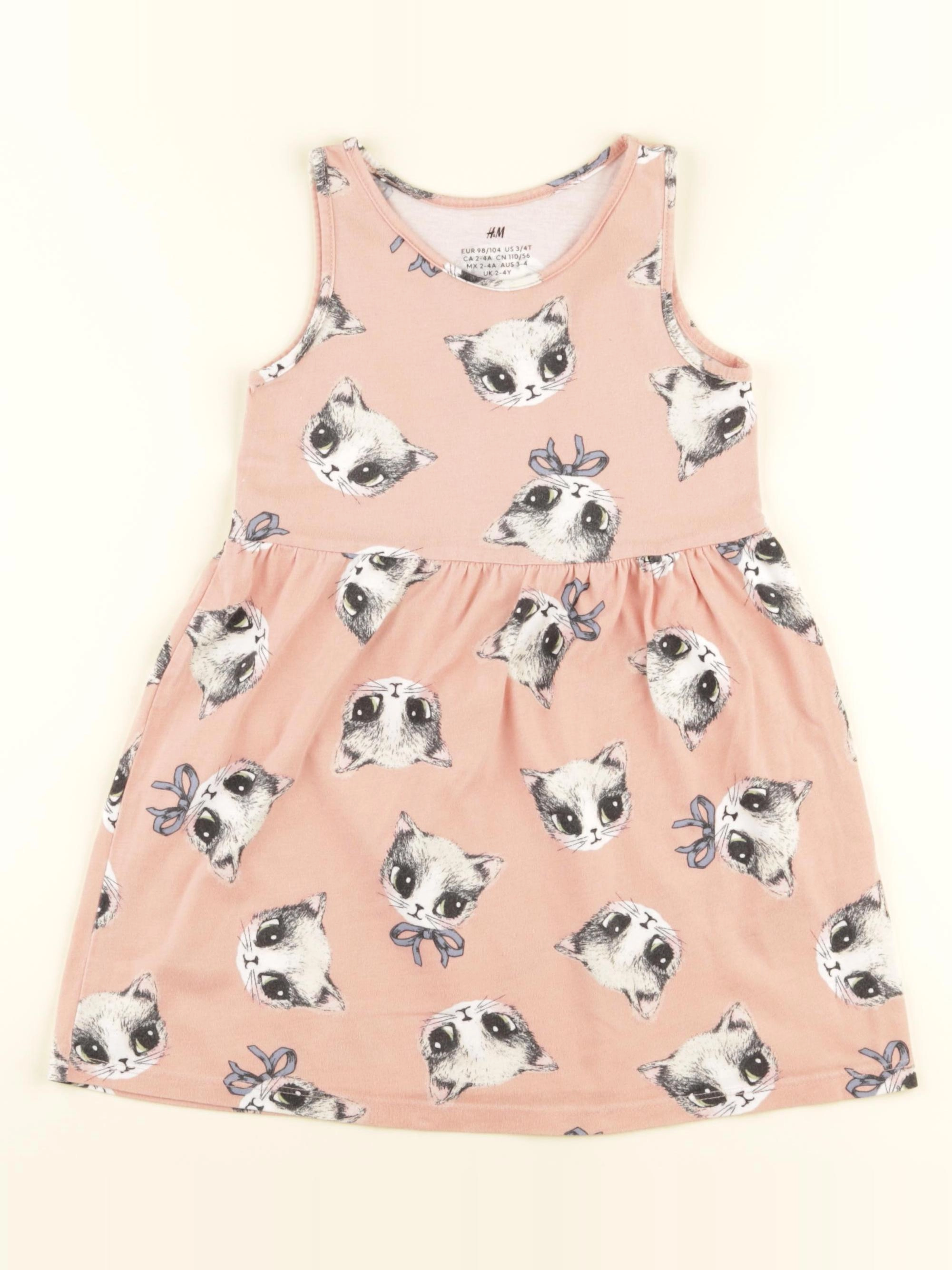H&M - robe rose - 3/4 ans