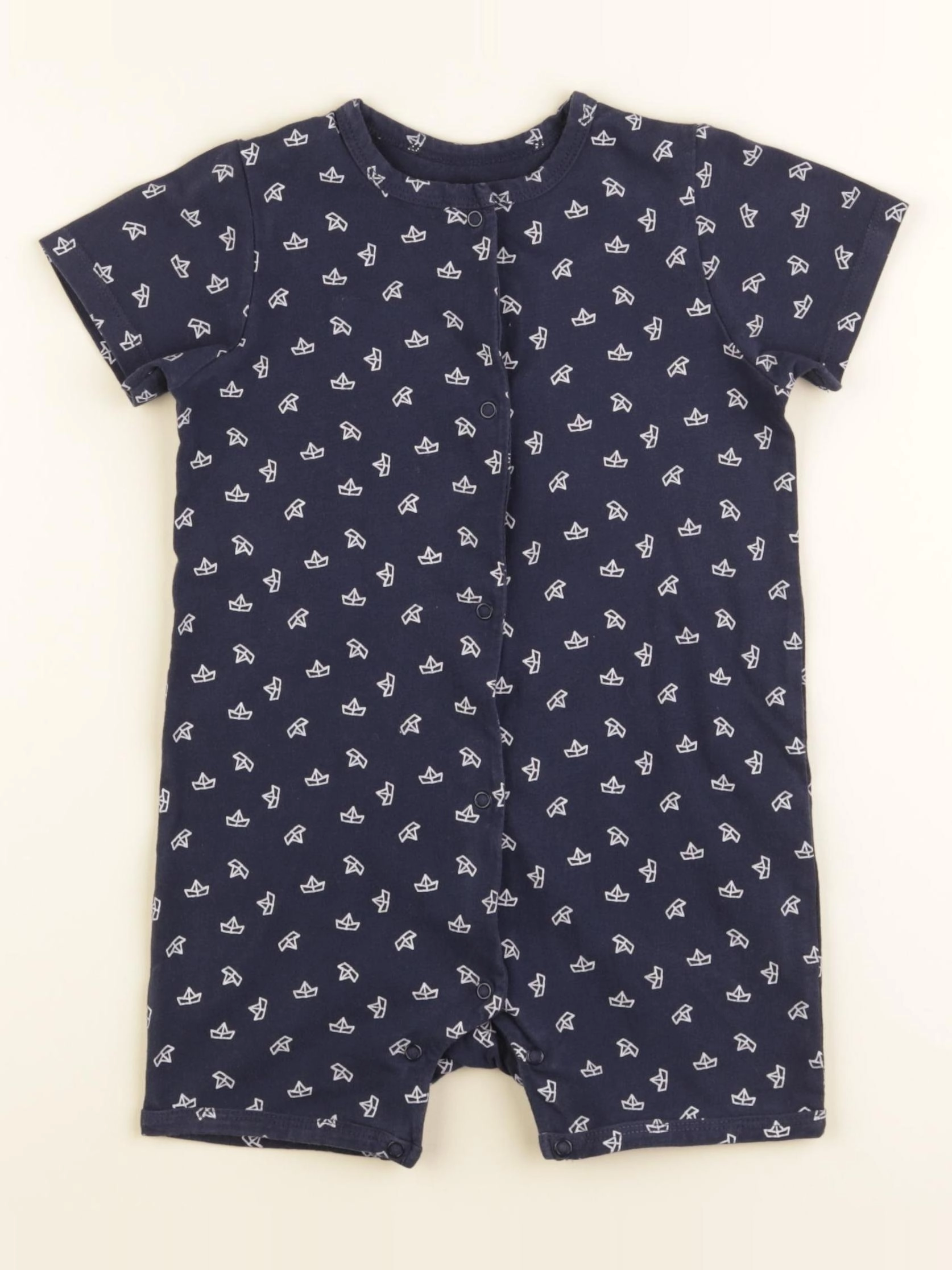 Vertbaudet - pyjama coton bleu - 24 mois