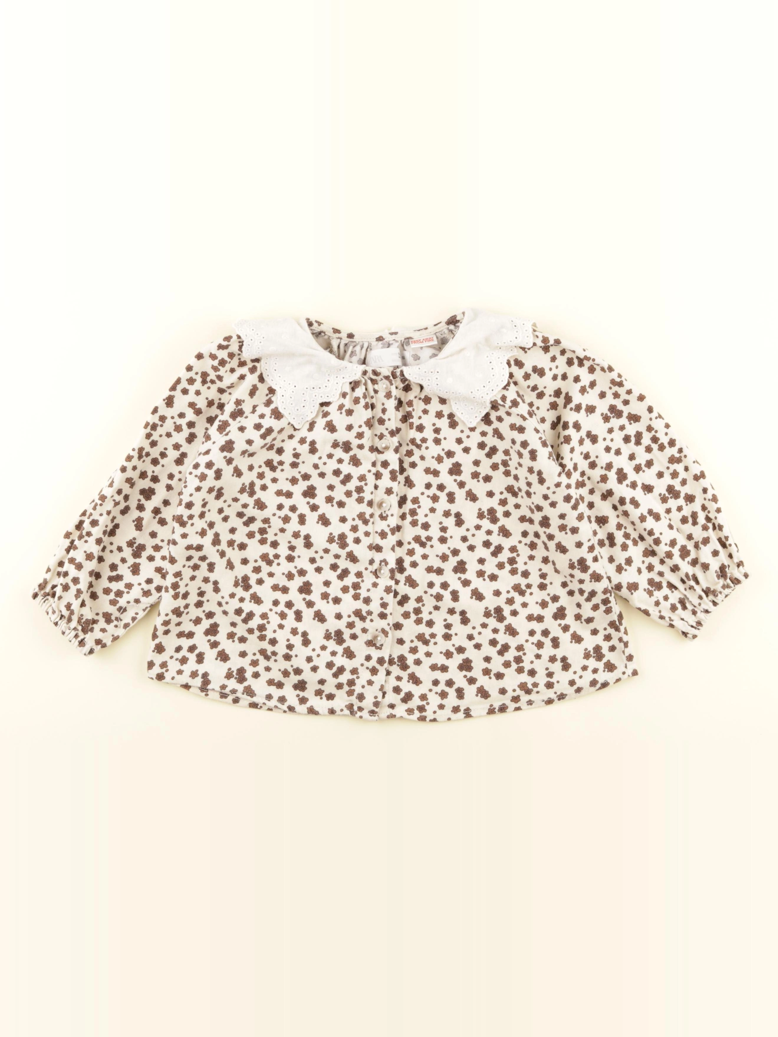 Zara - blouse marron - 18/24 mois