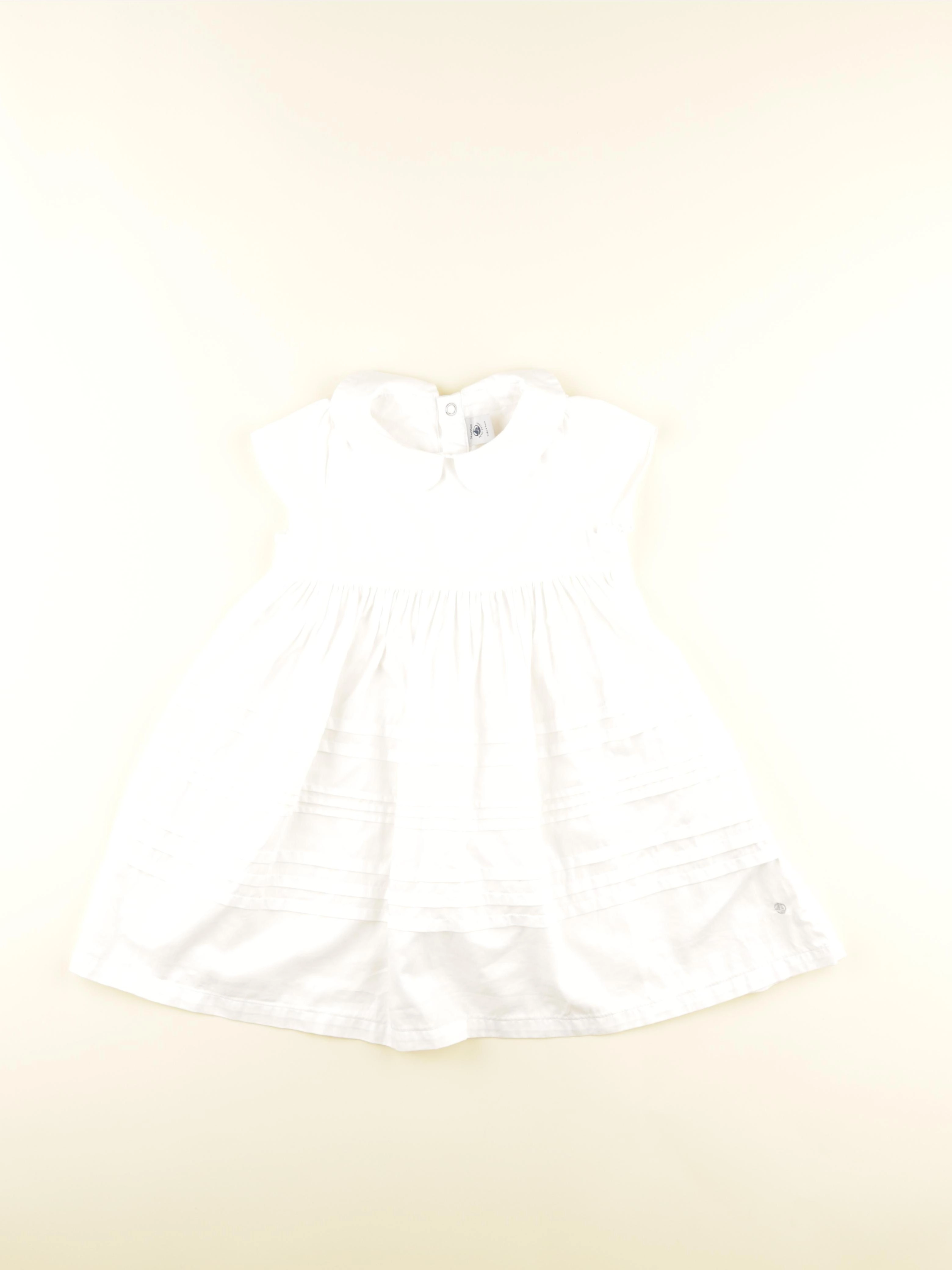 Petit Bateau - robe blanc - 3 ans
