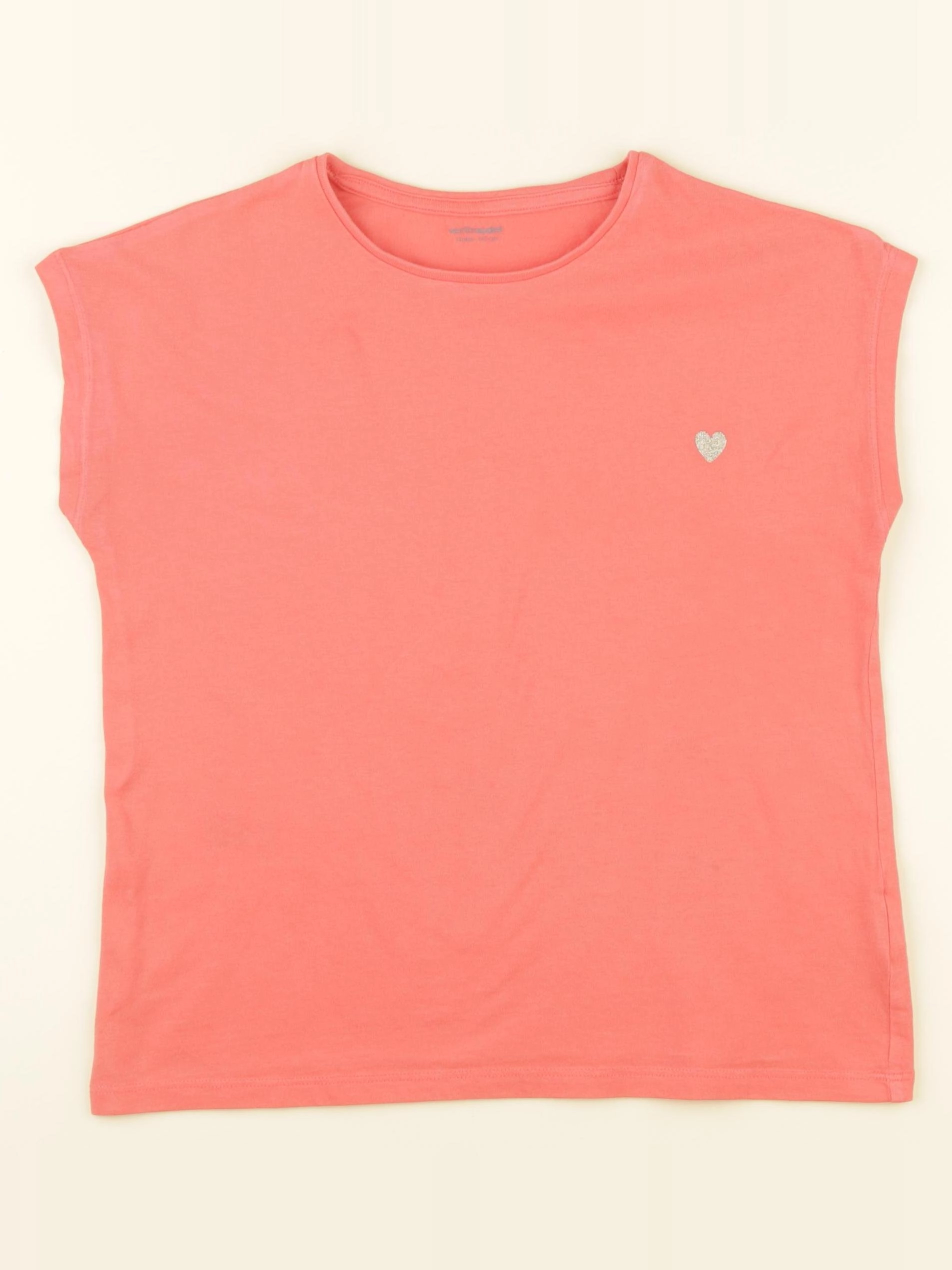 Vertbaudet - tee-shirt orange, or - 10 ans