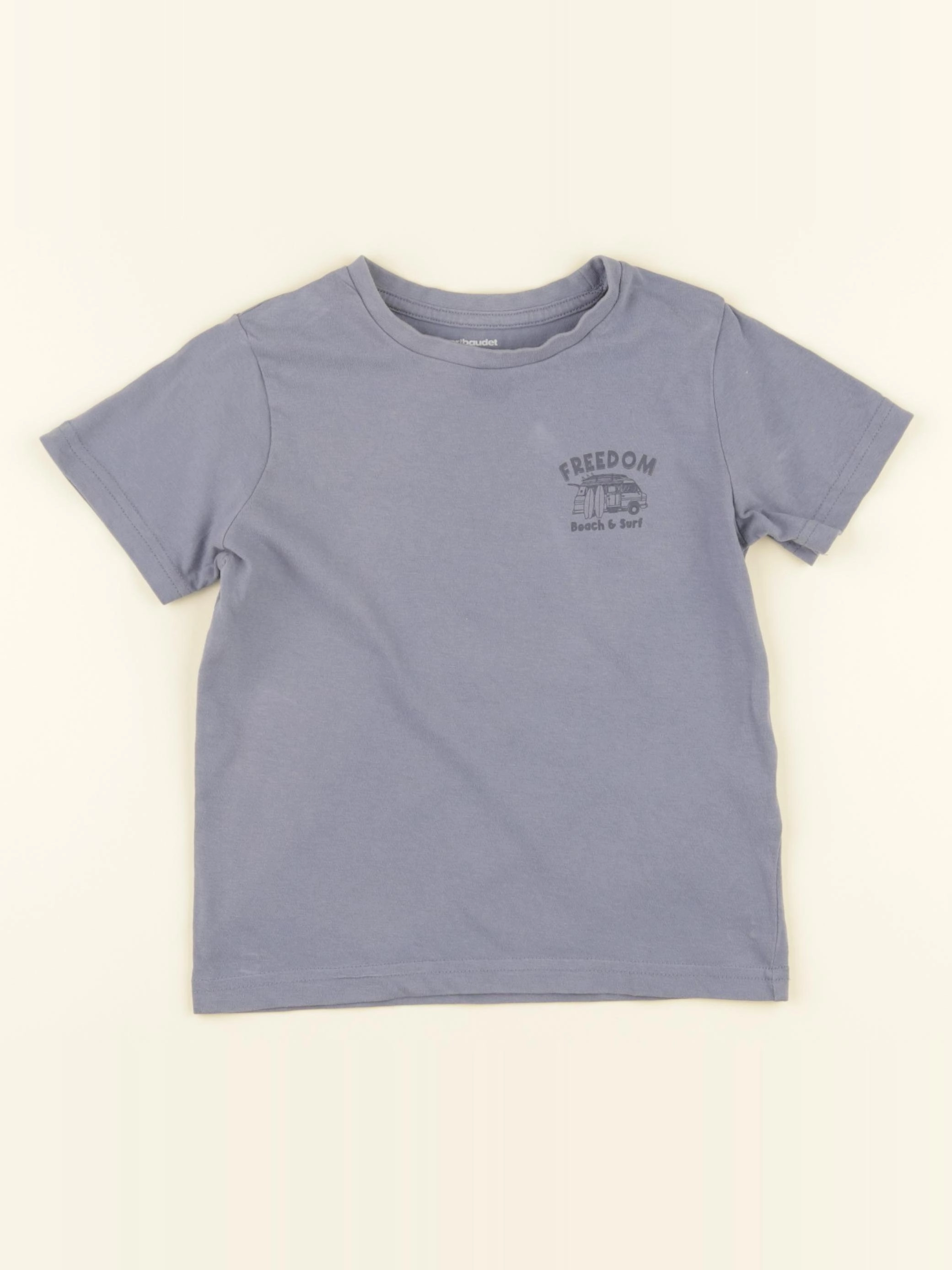 Vertbaudet - tee-shirt bleu - 5 ans