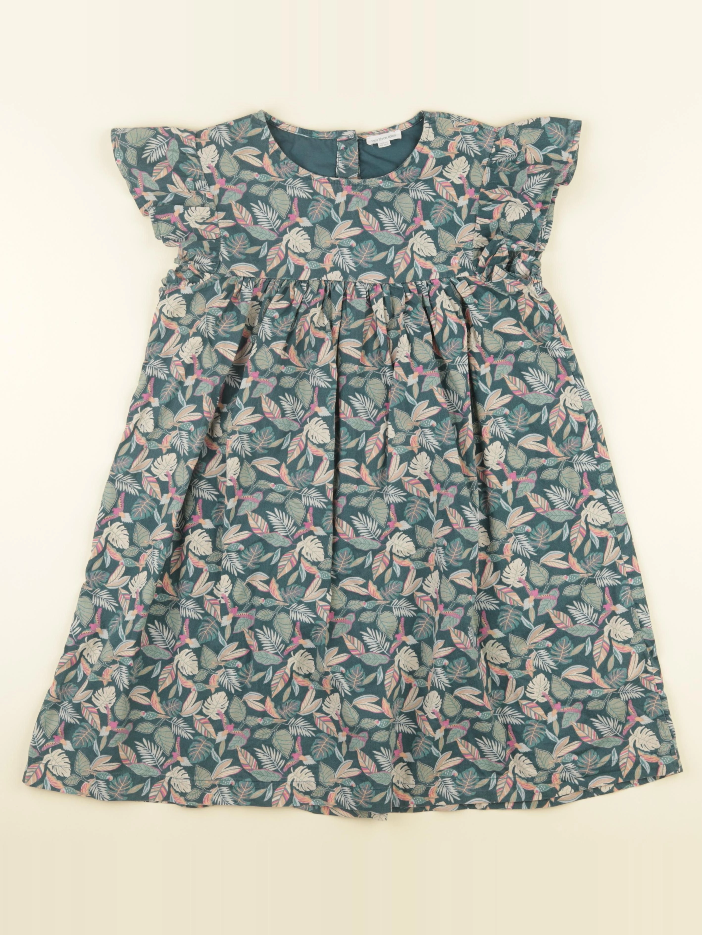 Vertbaudet - robe vert - 10 ans