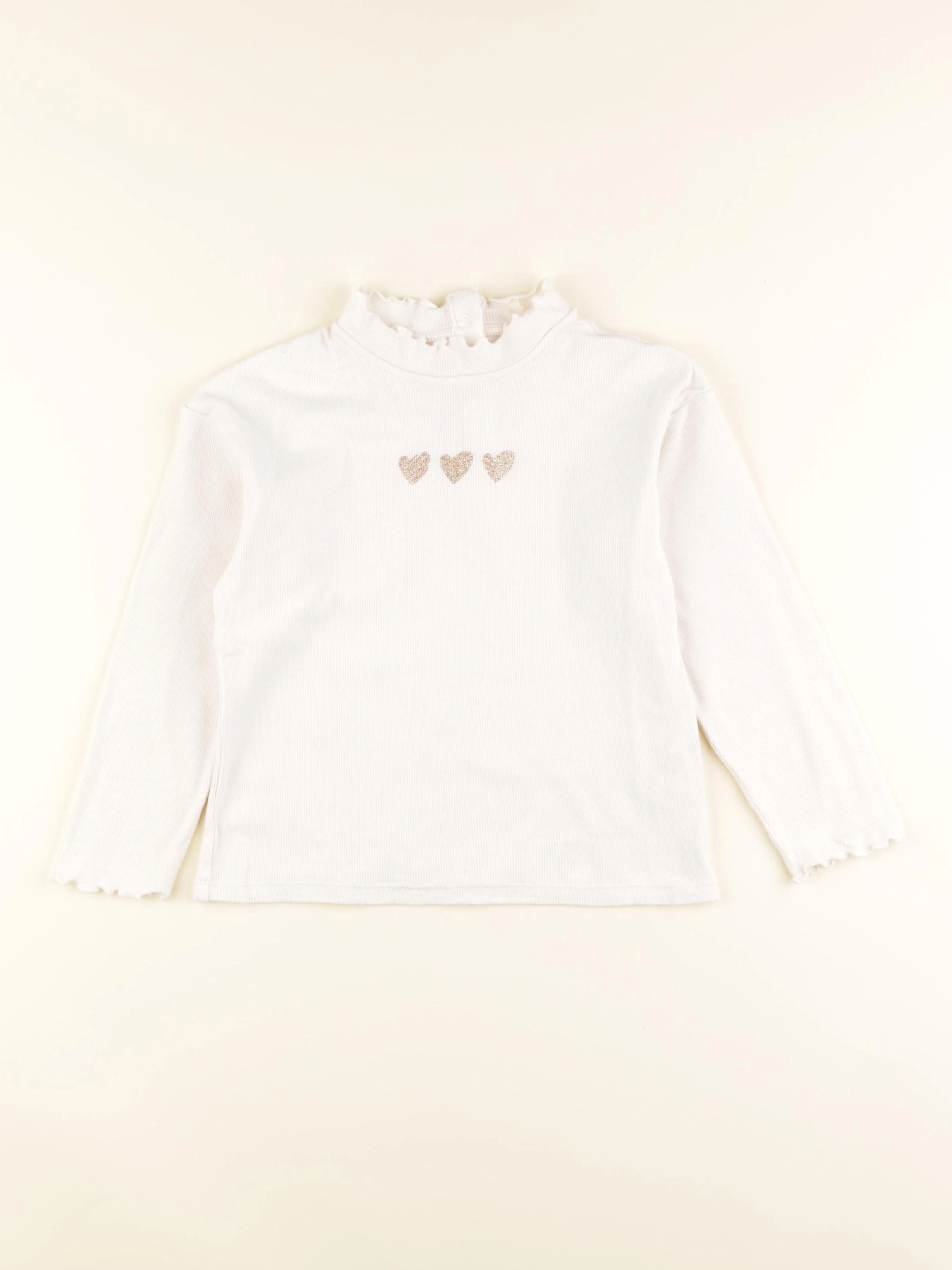 Vertbaudet - sous-pull blanc - 6 ans