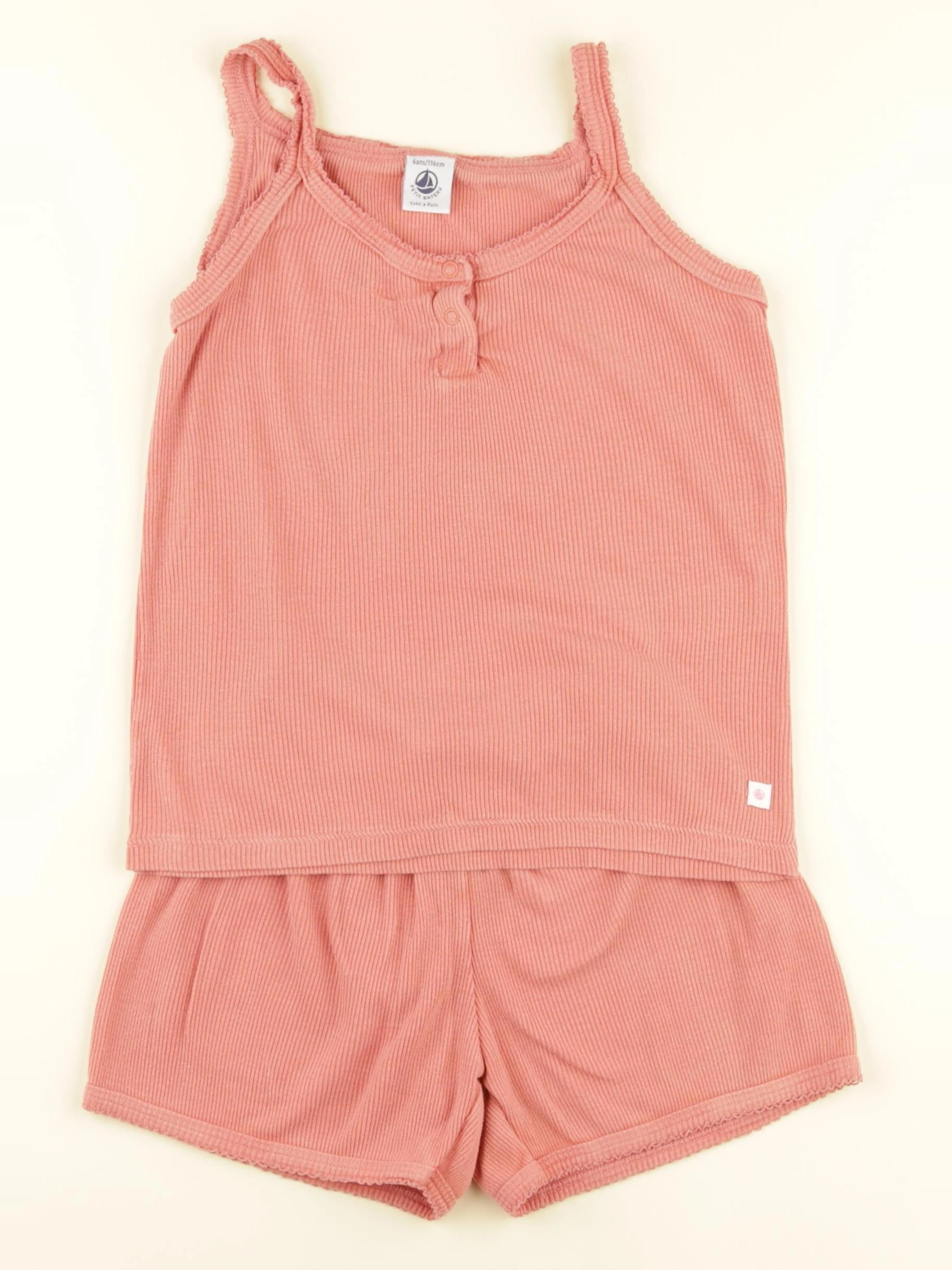 Petit Bateau - pyjama coton rose - 6 ans