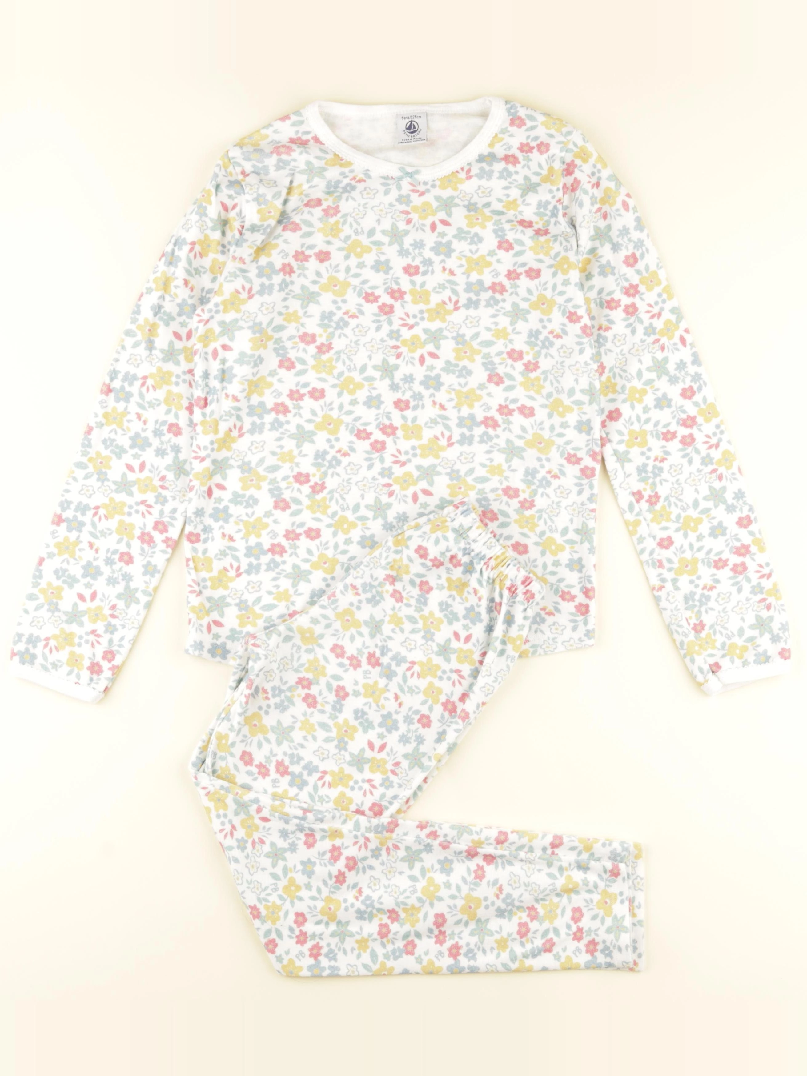 Petit Bateau - pyjama coton multicolore - 8 ans