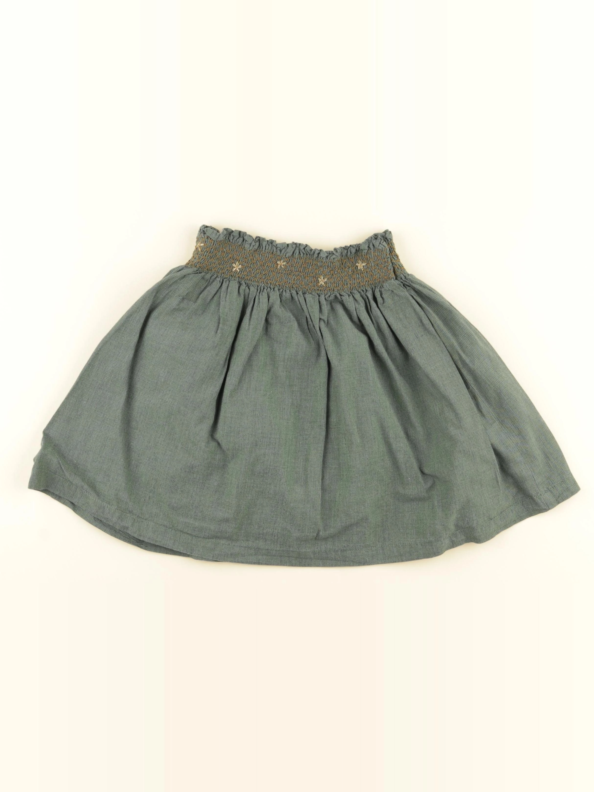 Cyrillus - jupe or, vert - 6 ans