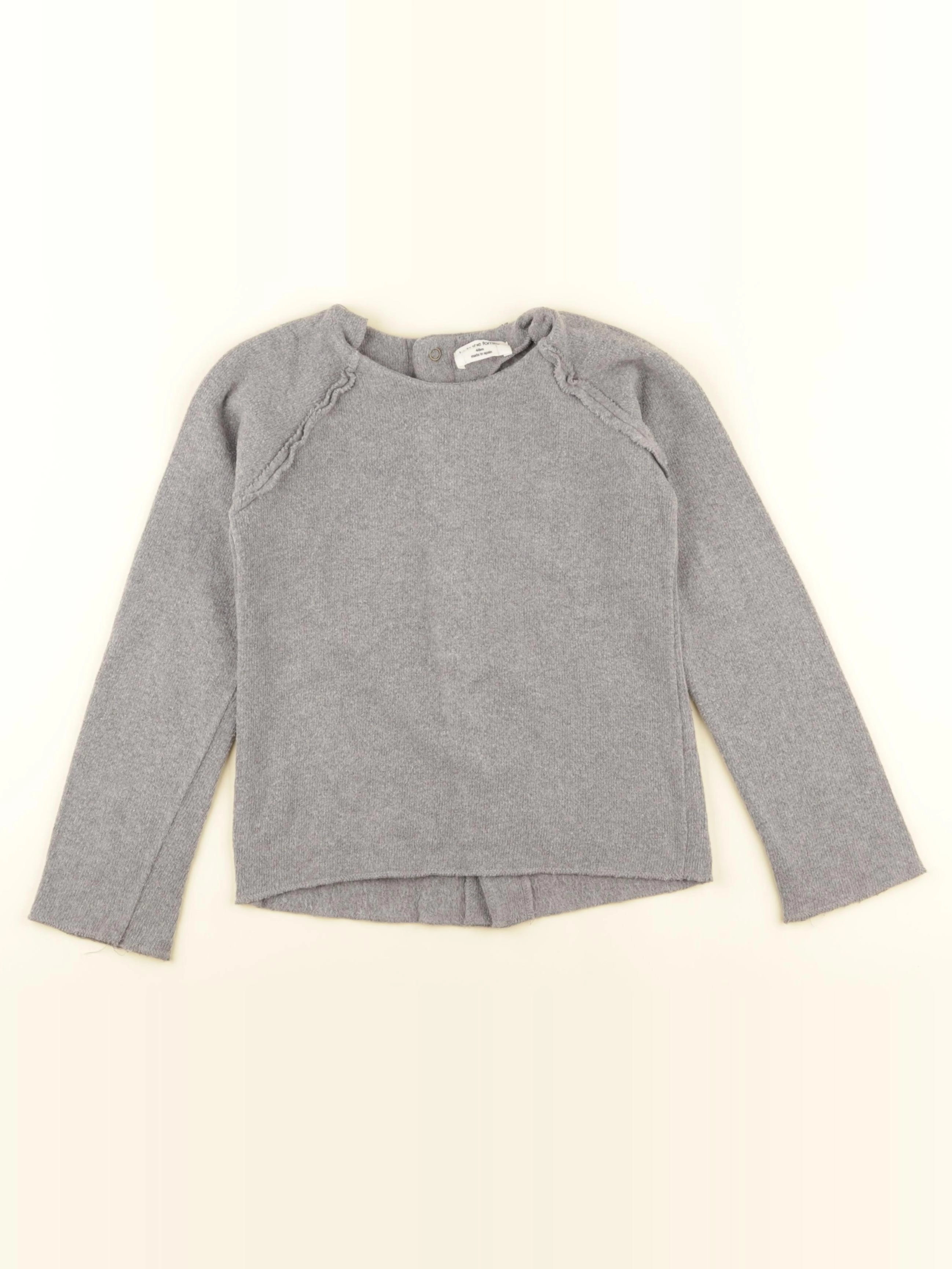 1+ In the family - pull gris - 4 ans