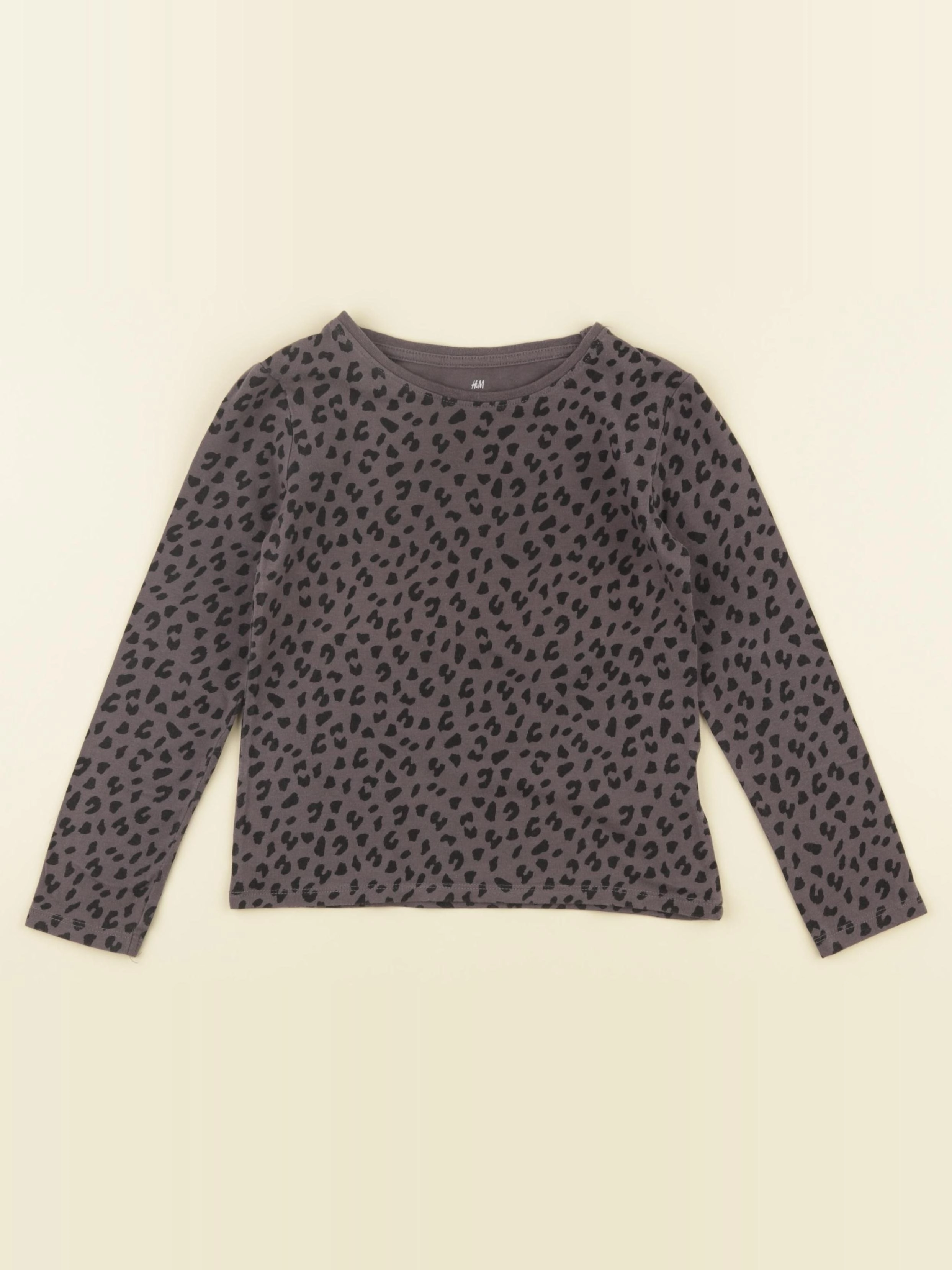 H&M - tee-shirt gris - 6/8 ans