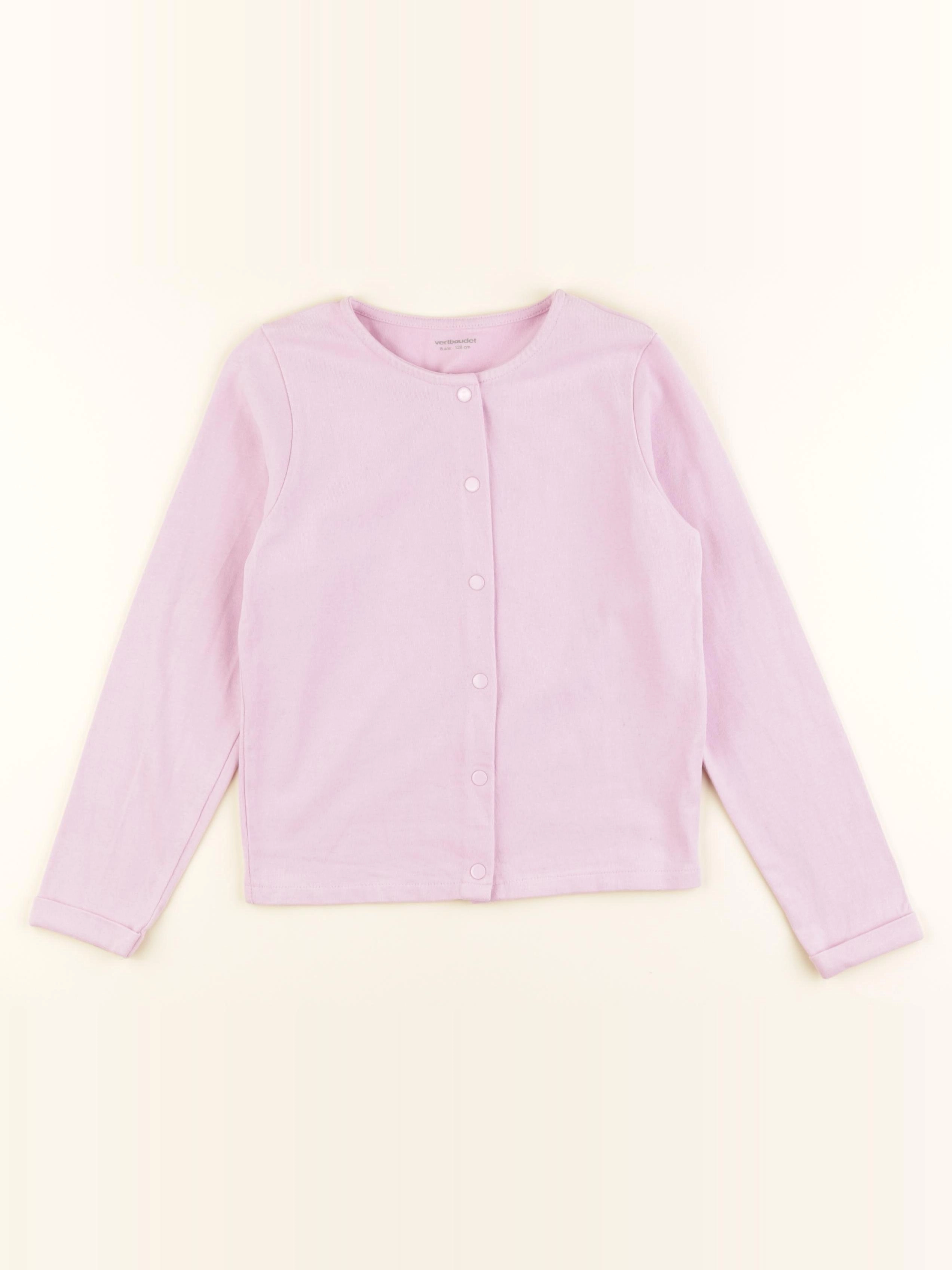 Vertbaudet - sweat violet - 8 ans