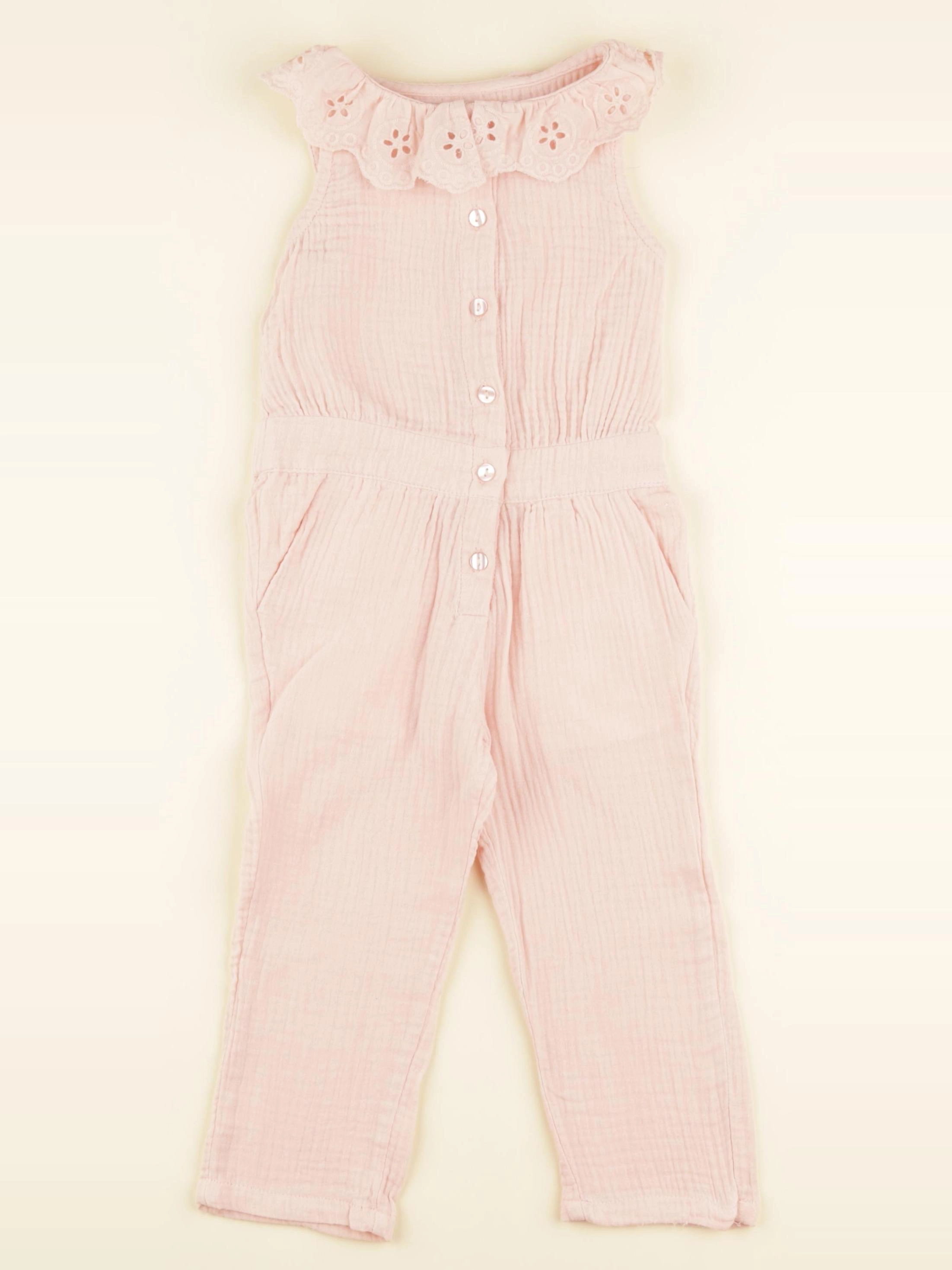 Vertbaudet - combinaison rose - 2 ans