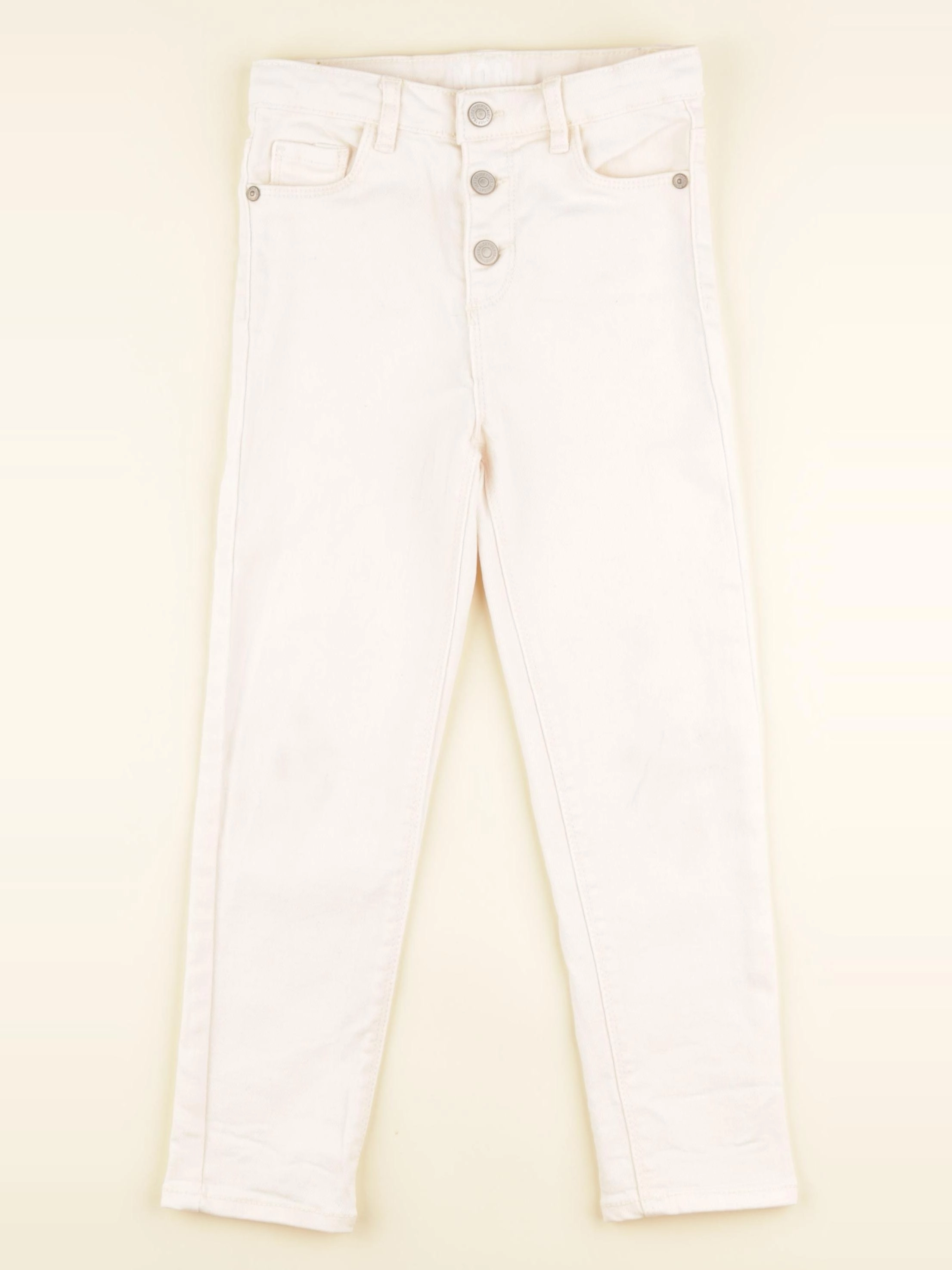 Vertbaudet - pantalon blanc - 7 ans