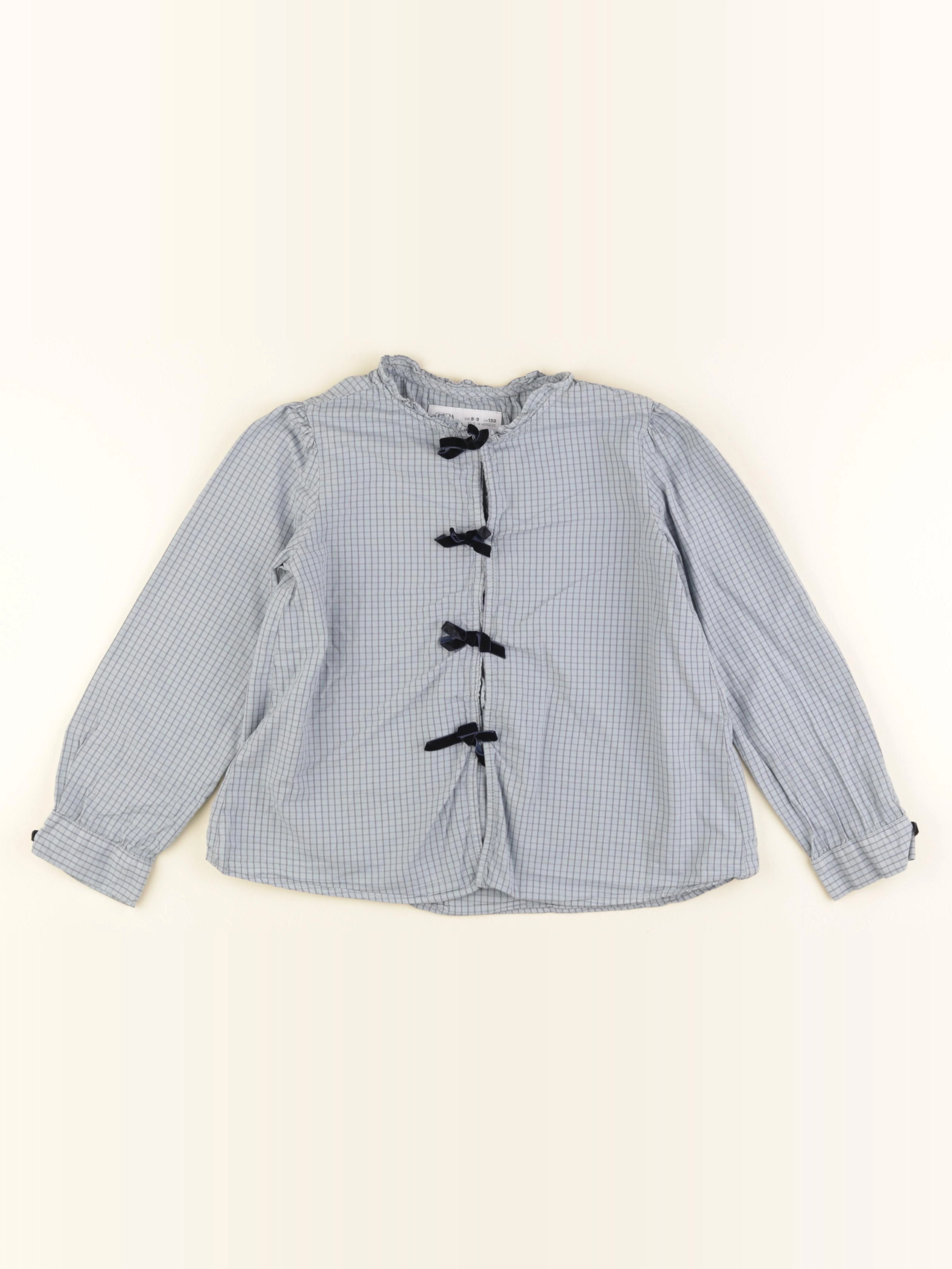 Zara - blouse bleu - 8/9 ans